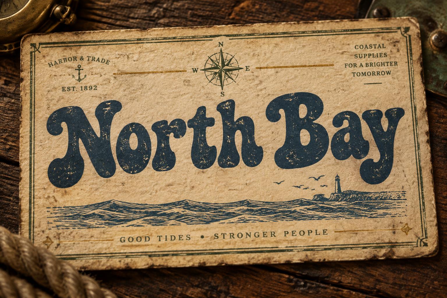 "North Bay" — Vintage | AI Text Effect Generator