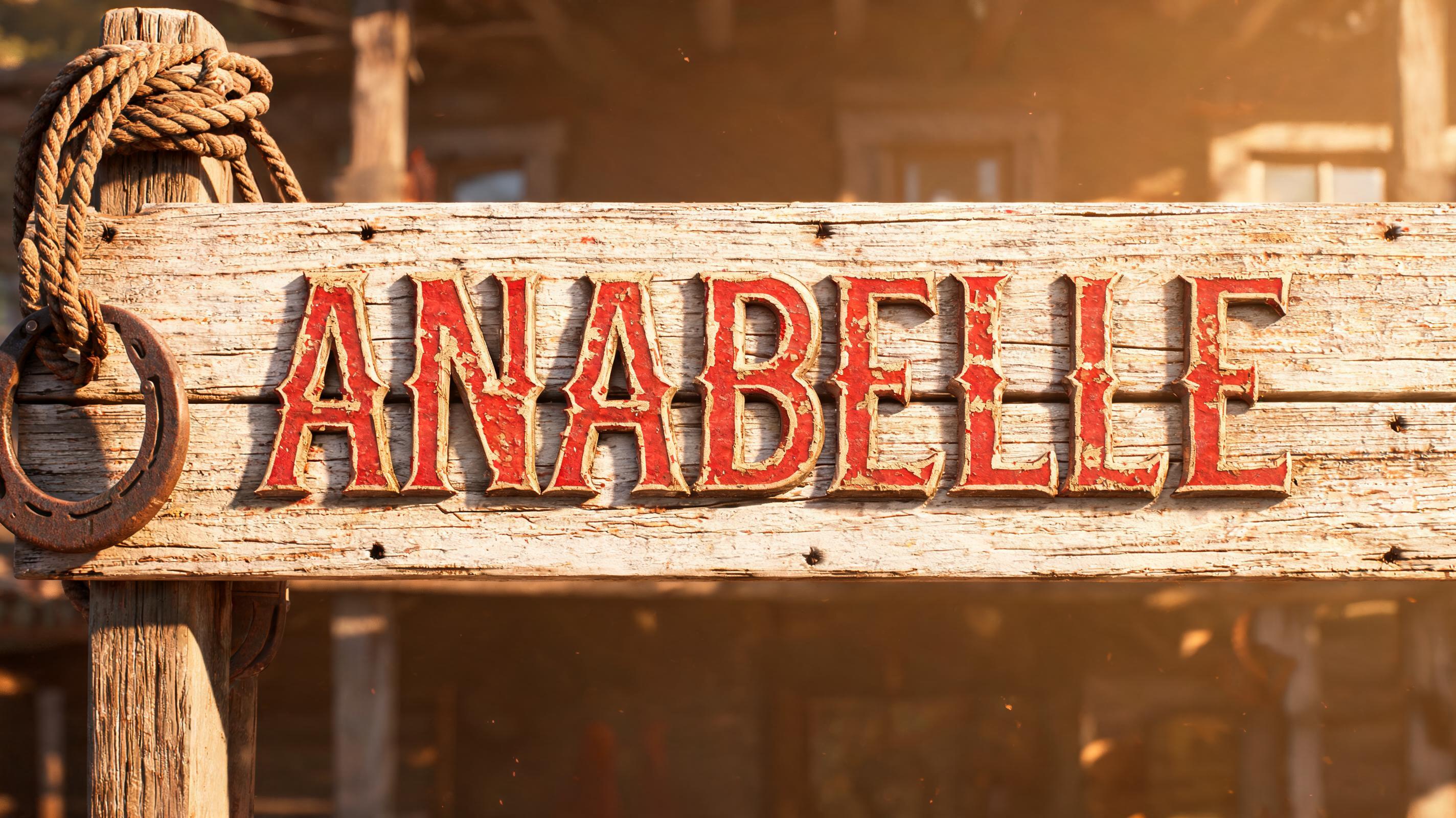 "Anabelle" — Western text effect