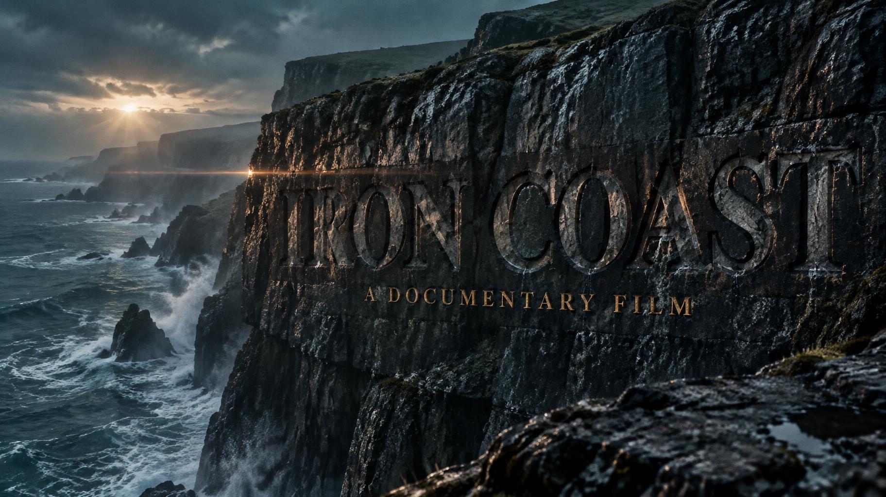 "IRON COAST
A DOCUMENTARY FILM" — Cinematic Netflix | AI Text Effect Generator
