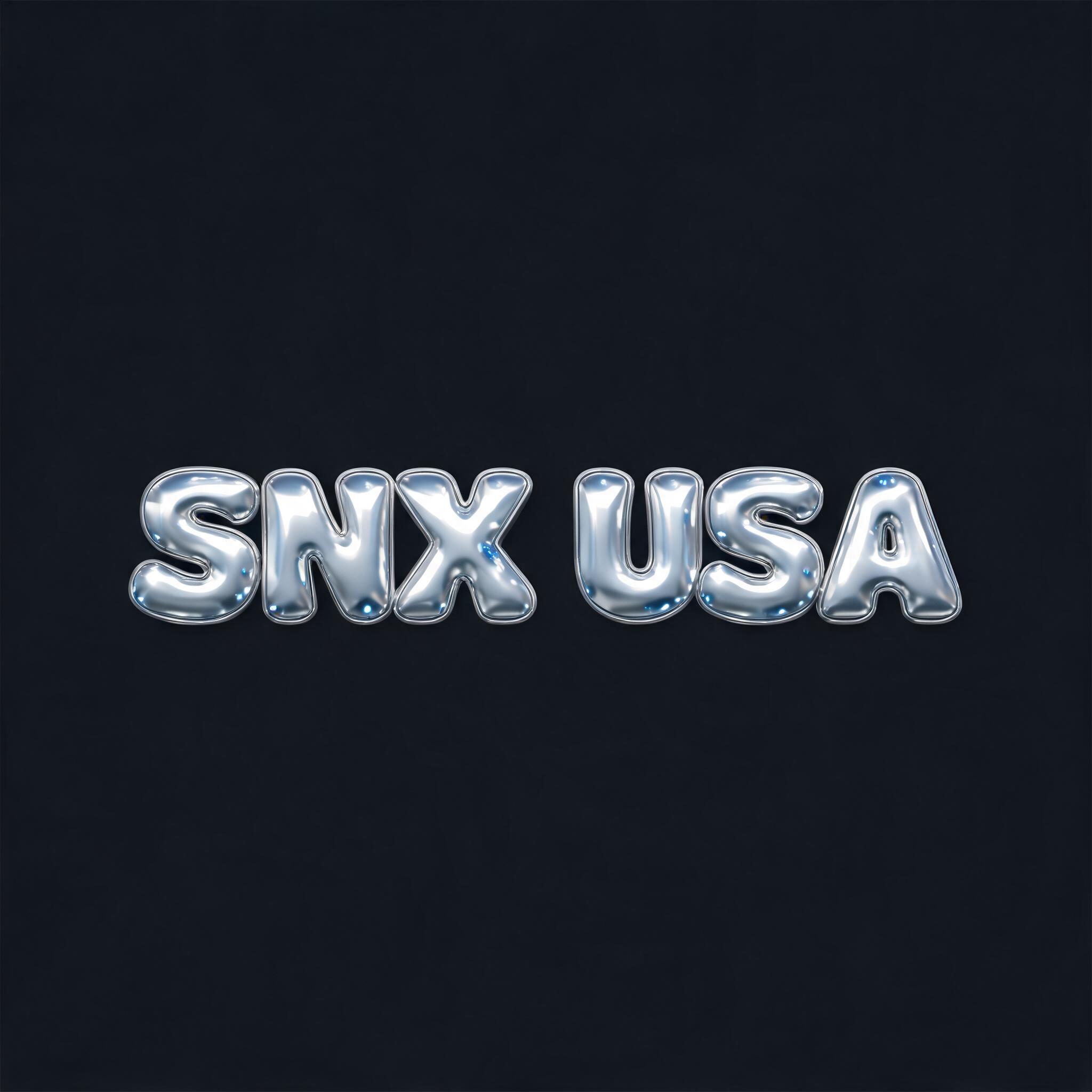"SNX USA" — Chrome Metal 3d | AI Text Effect Generator