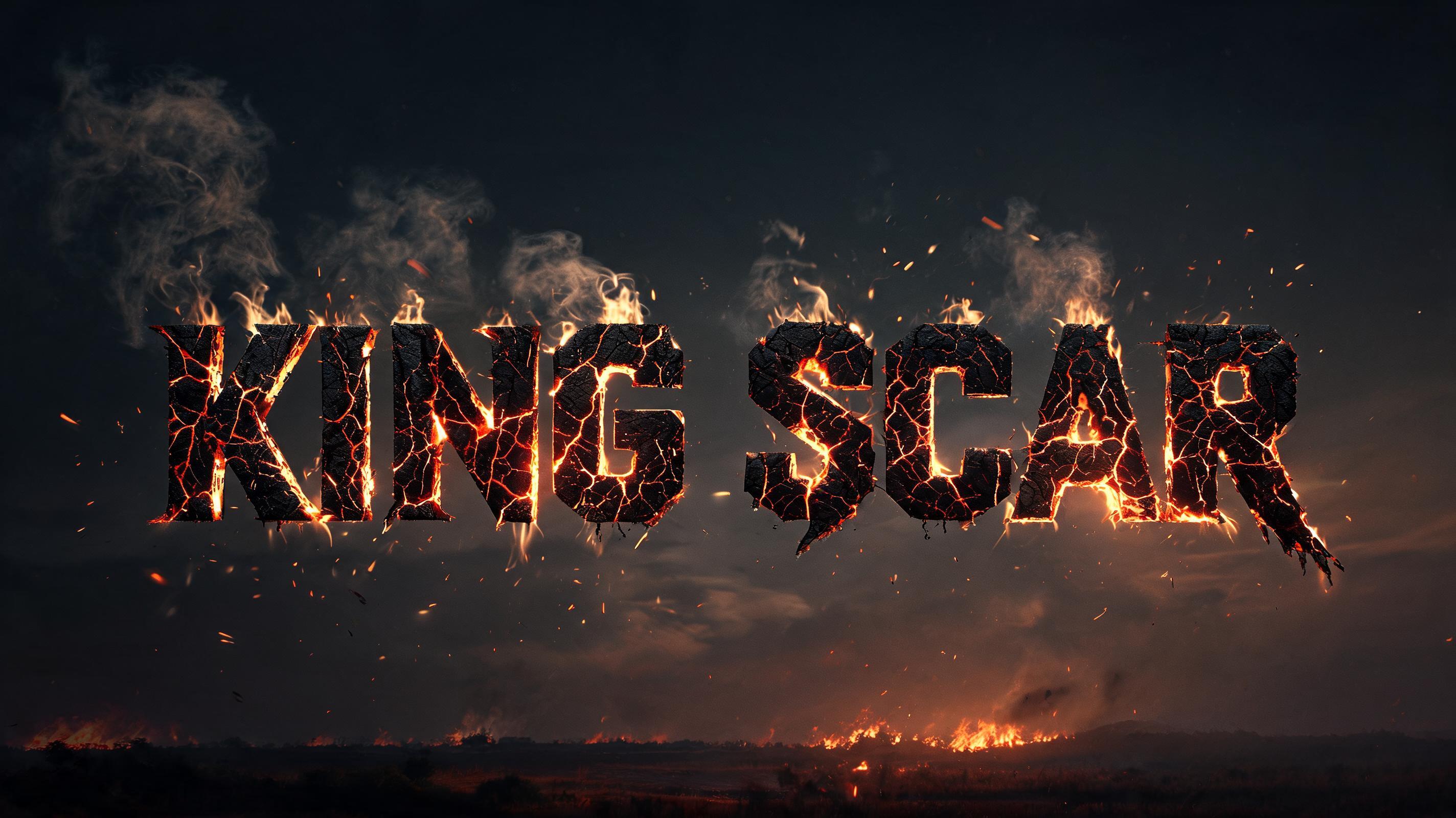 "KING SCAR " — Fire Smoke | AI Text Effect Generator