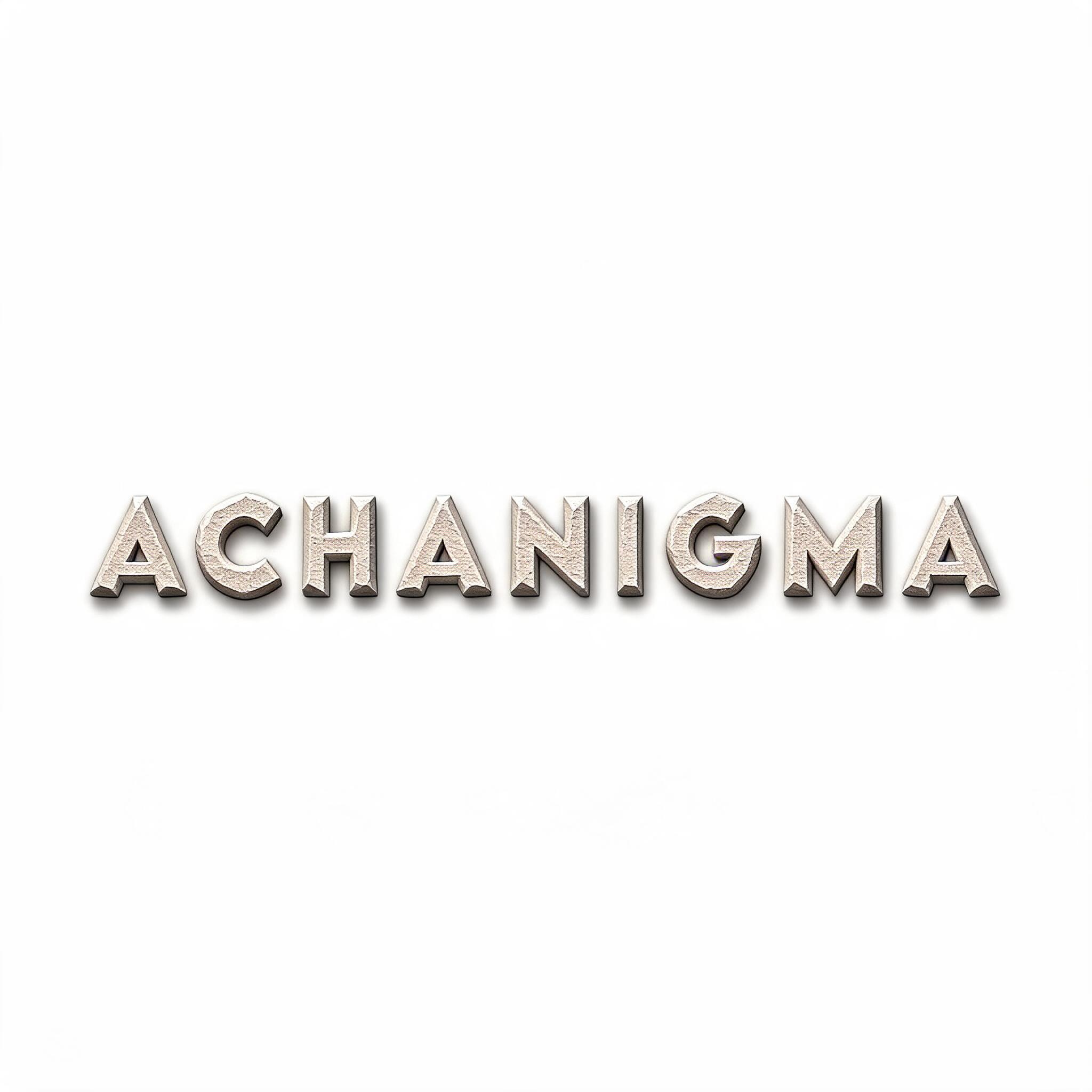 "ACHANIGMA" —  | AI Text Effect Generator