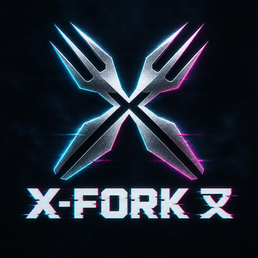 "X-FORK 叉" — Cyberpunk | AI Text Effect Generator