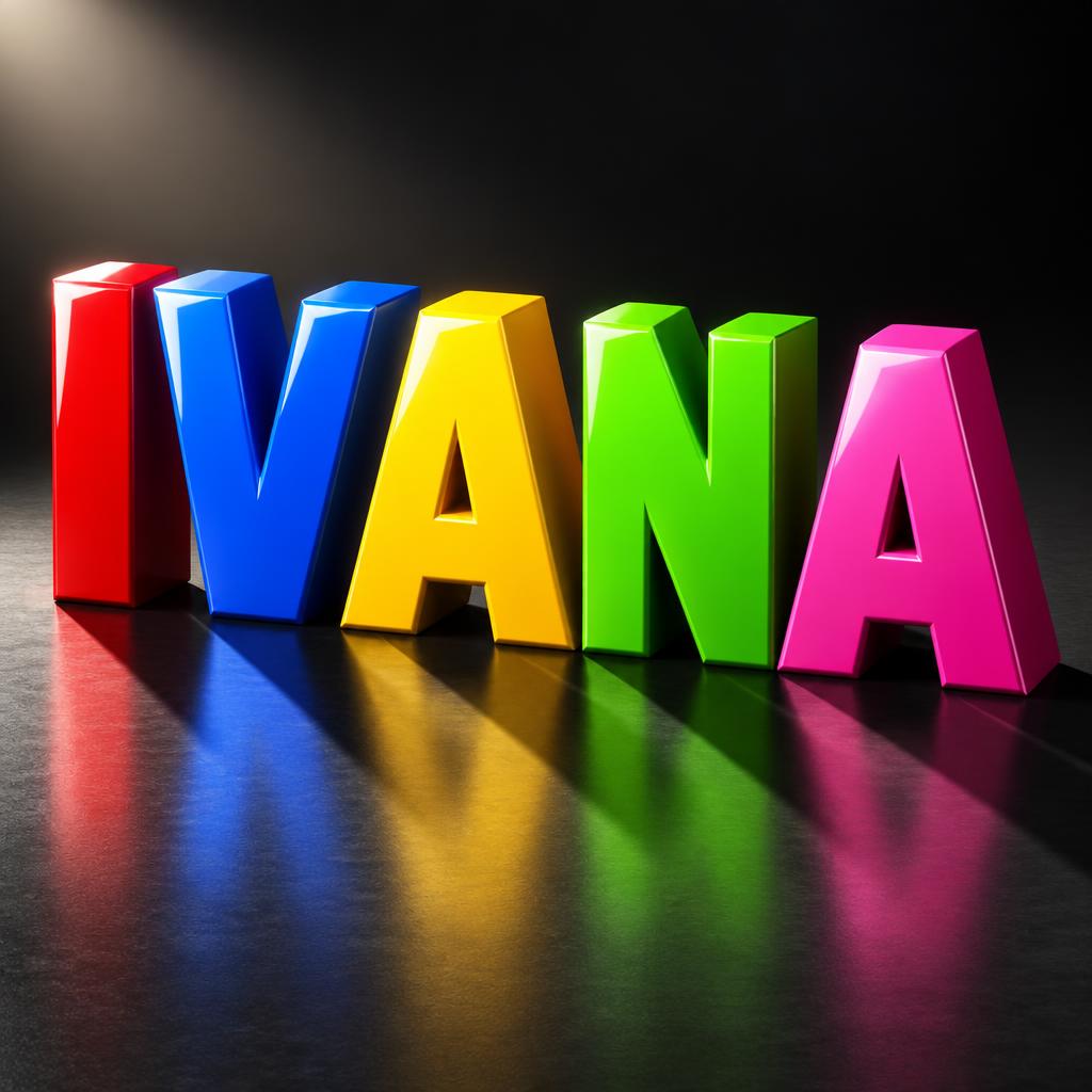 "IVANA" — 3d Bold | AI Text Effect Generator