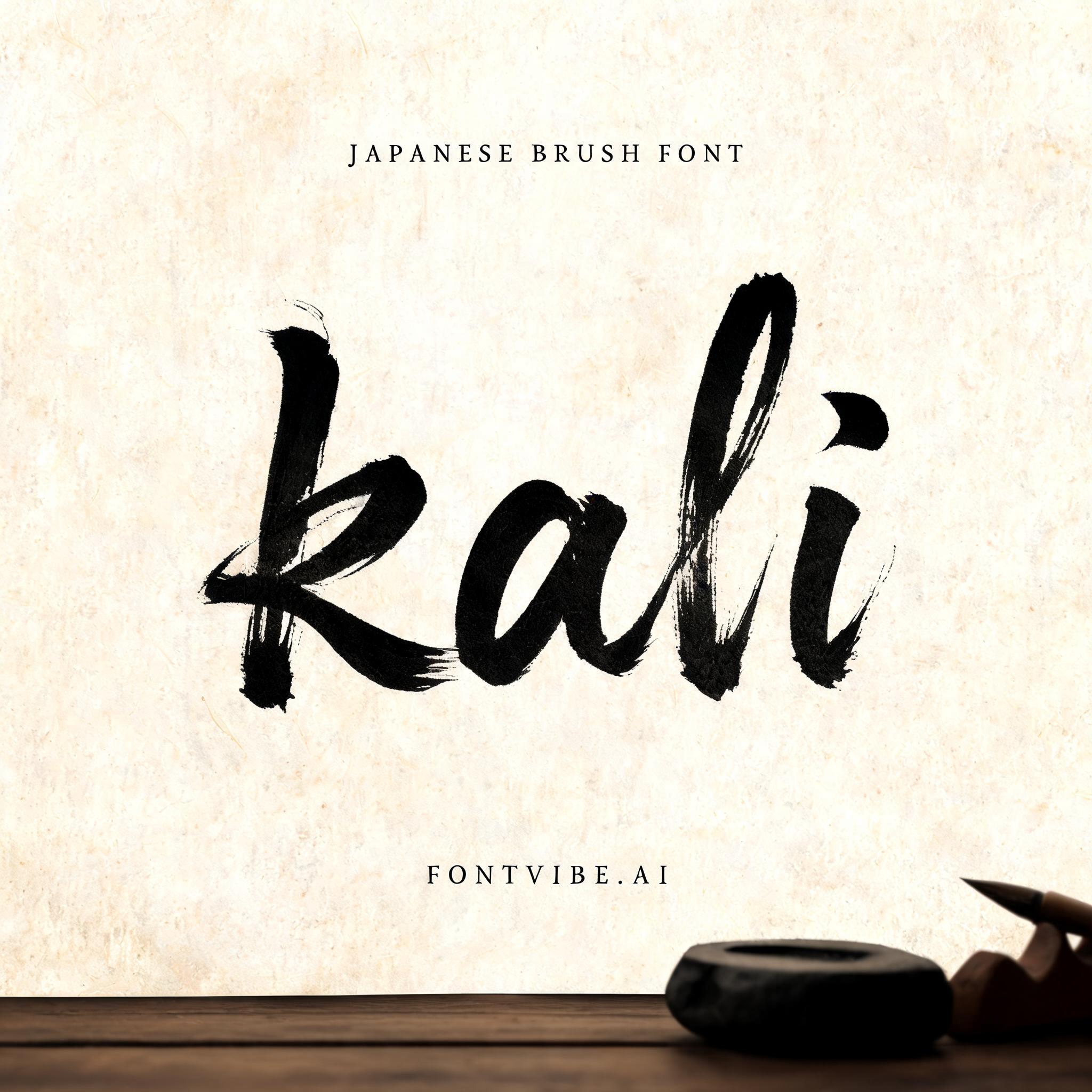 "kali" — Brush Japanese Ink | AI Text Effect Generator