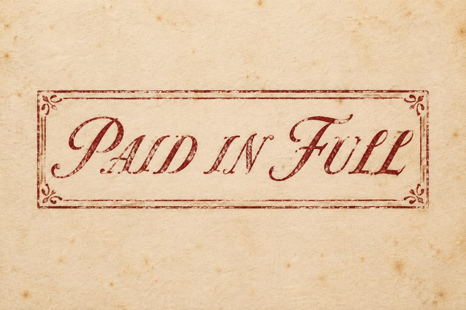 "PAID IN FULL" — Vintage | AI Text Effect Generator