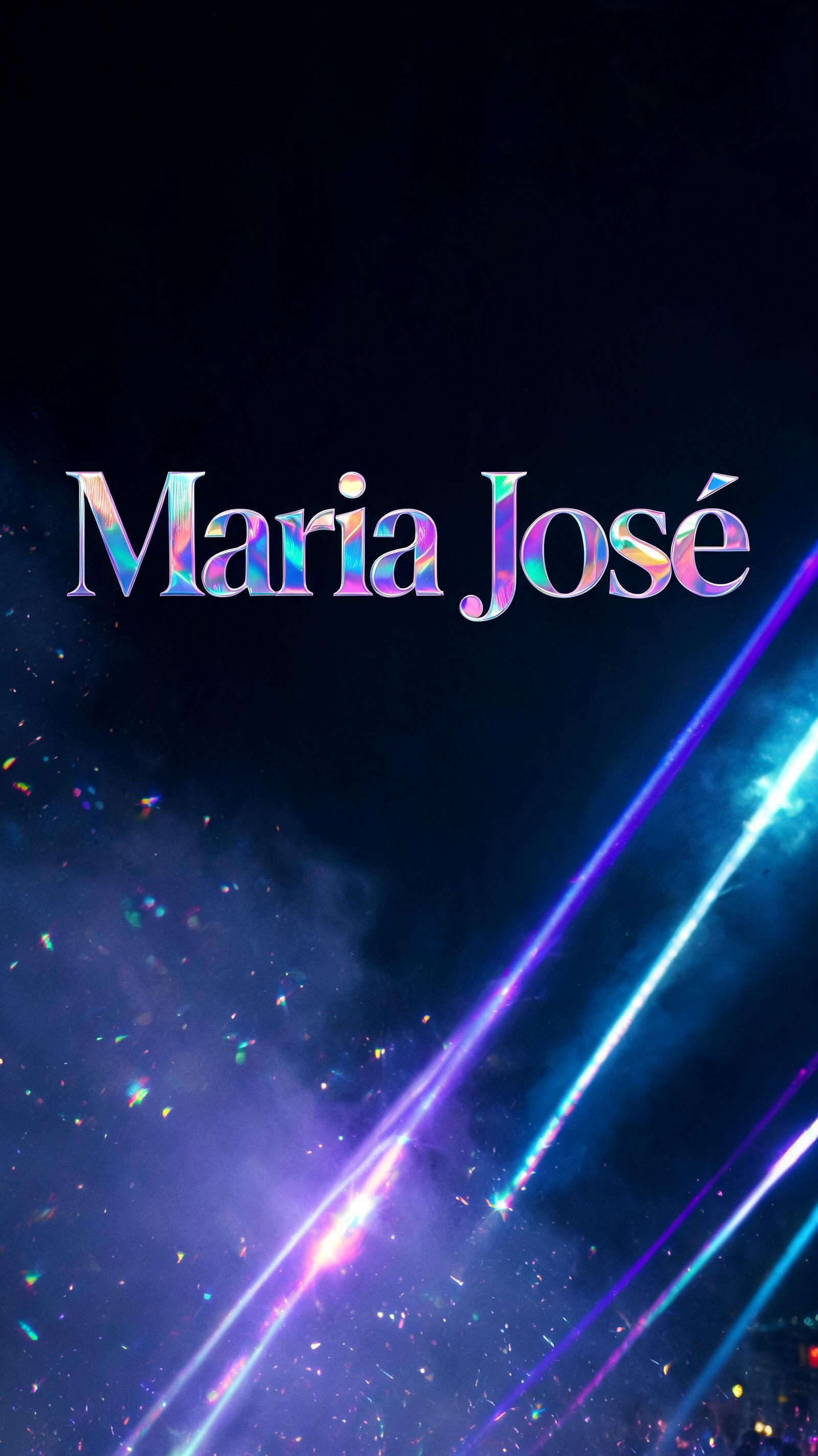 "Maria Jose" — Holographic text effect