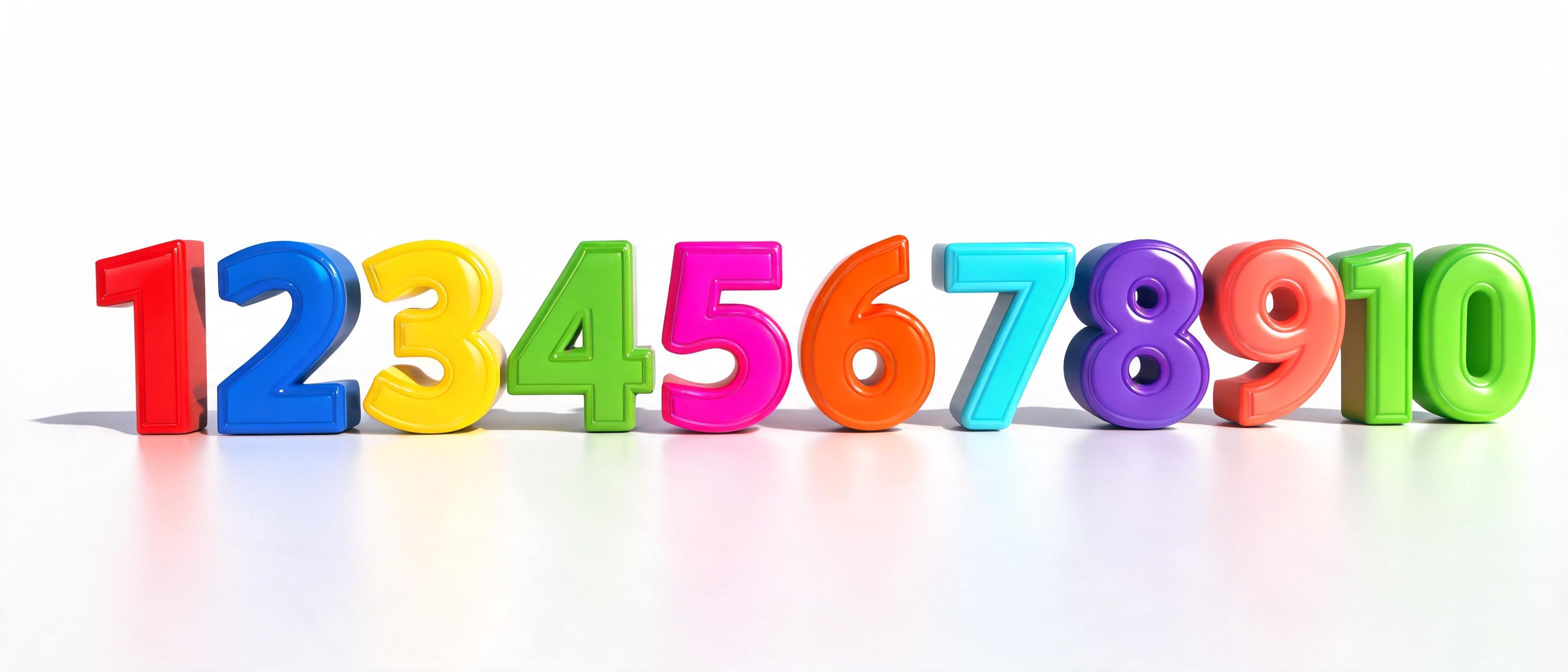 "1 2 3 4 5 6 7 8 9 10" — 3d Bold | AI Text Effect Generator