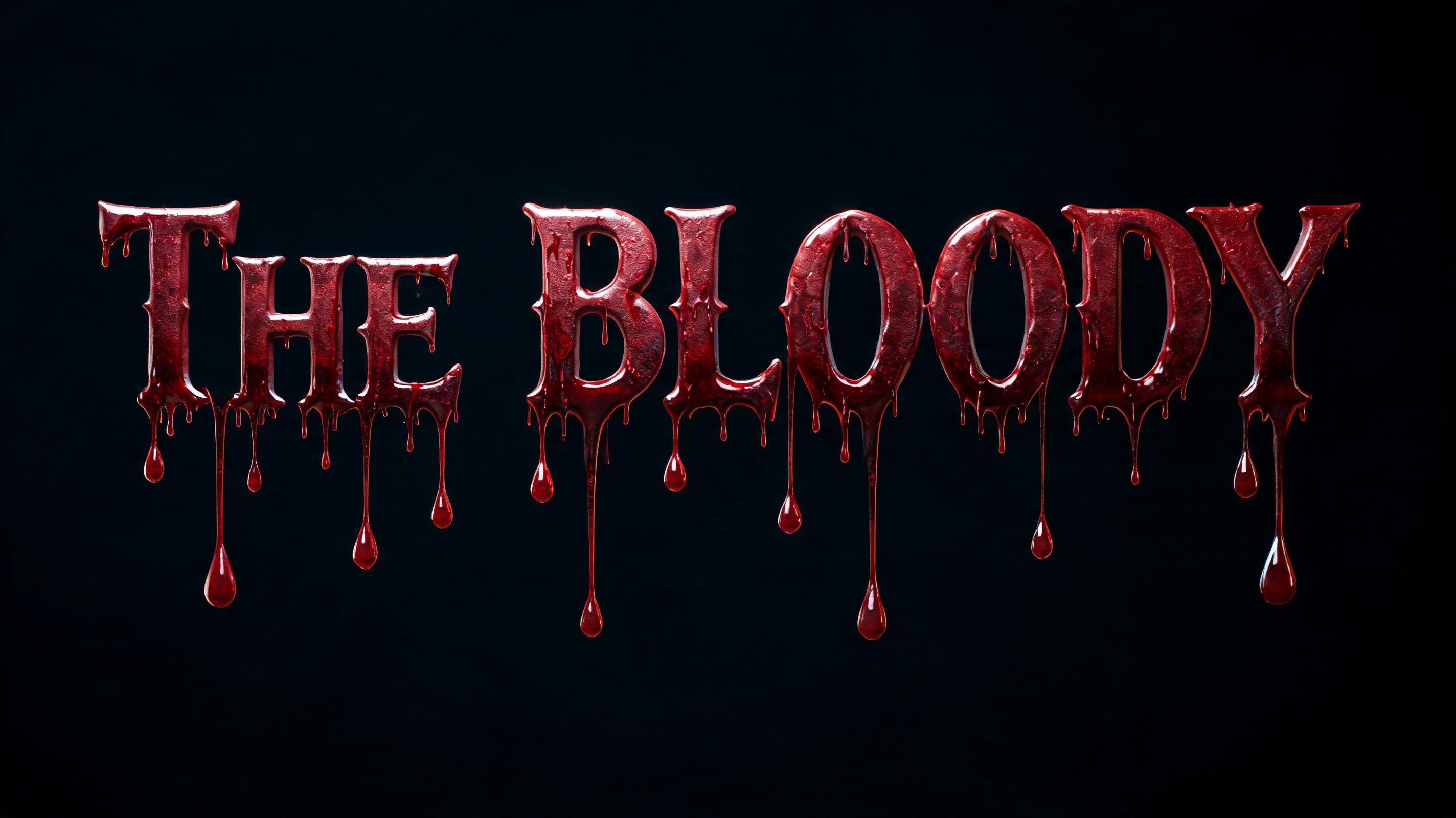 "THE BLOODY" — Drip Font Blood | AI Text Effect Generator