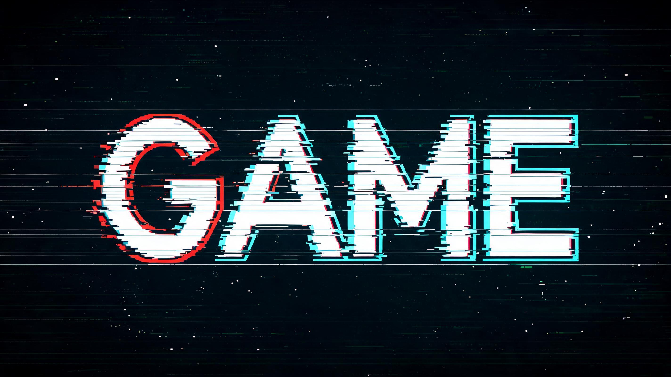 "GAME" — Glitch | AI Text Effect Generator