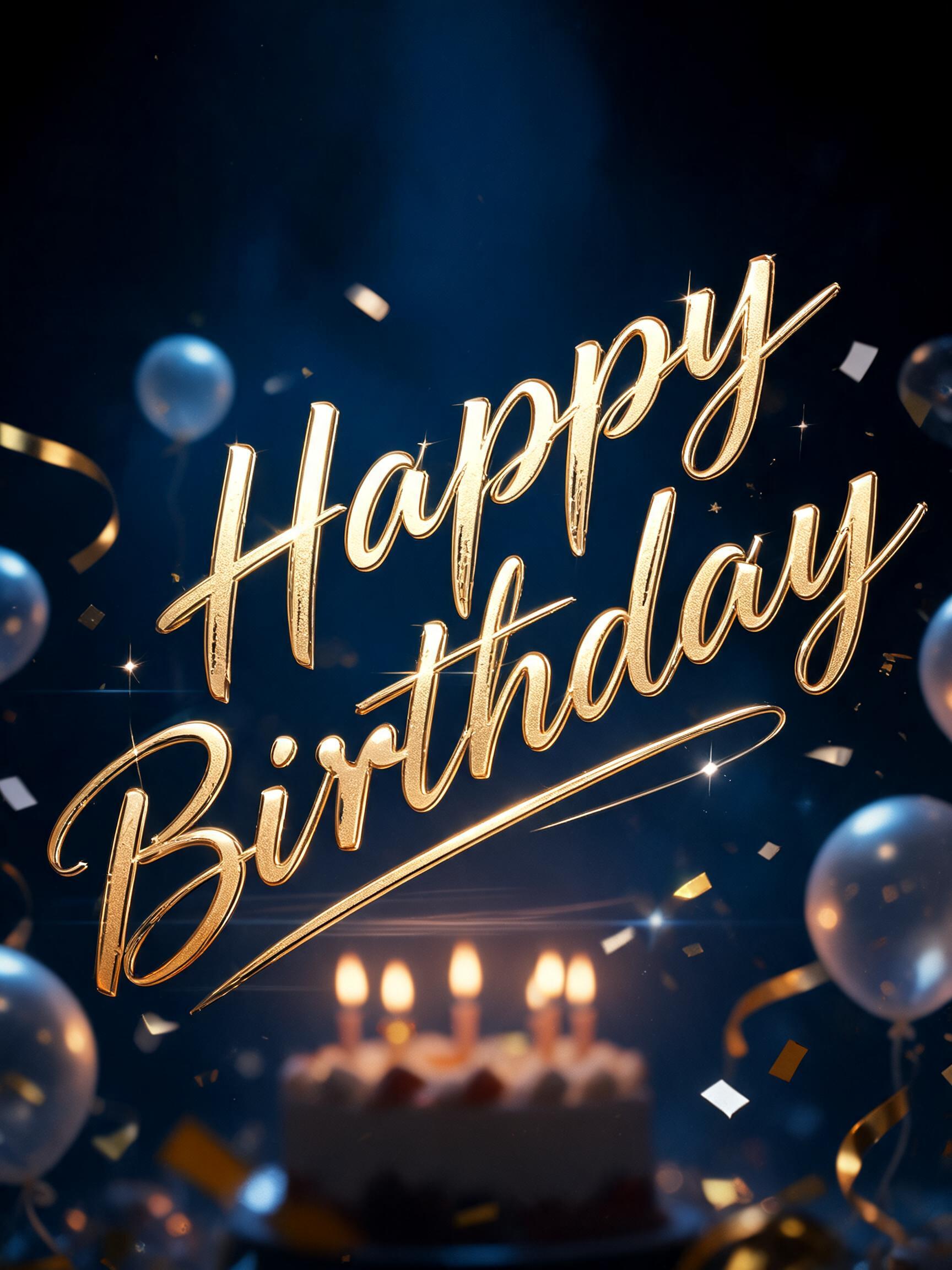 "Happy Birthday" — Cinematic | AI Text Effect Generator