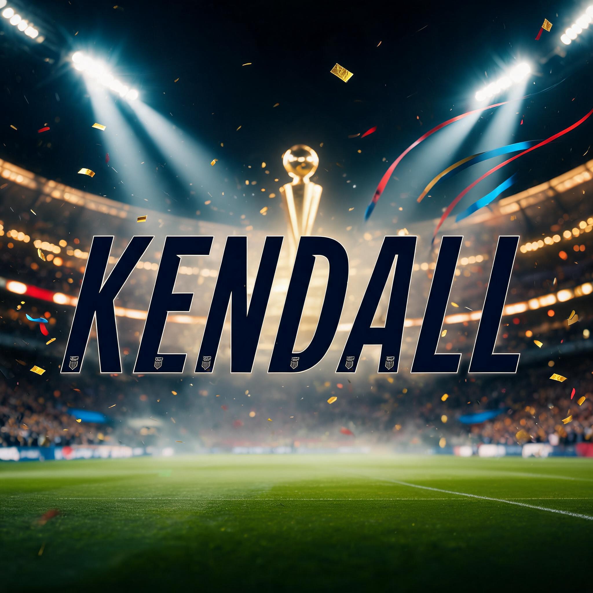 "Kendall" — Sports Football | AI Text Effect Generator