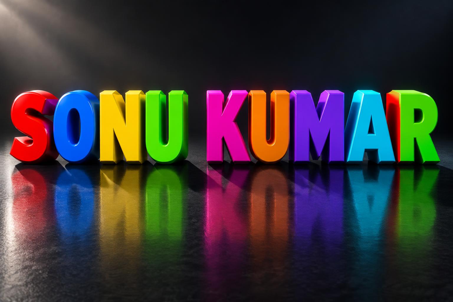 "SONU KUMAR" — 3d Bold | AI Text Effect Generator