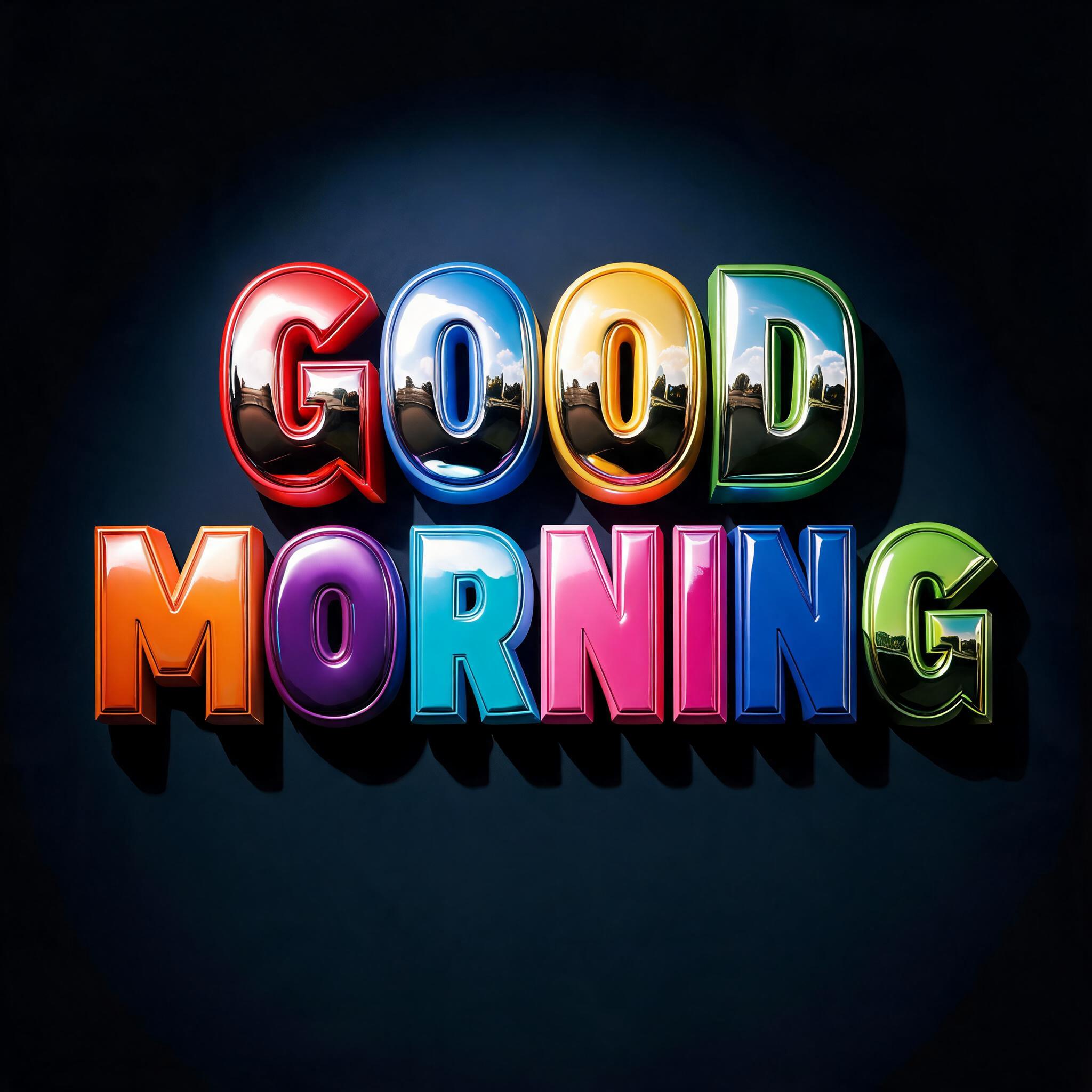 "GOOD MORNING" — 3d Bold text effect