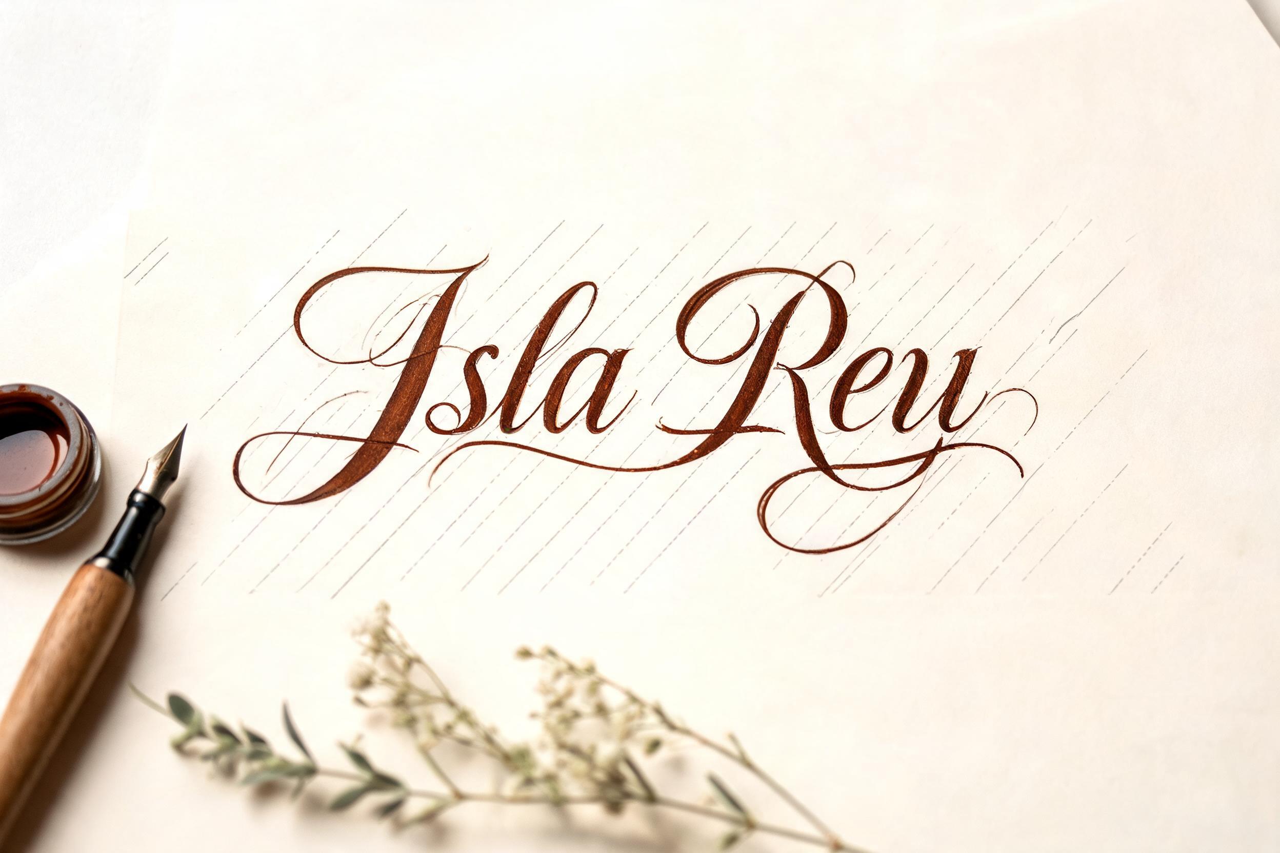 "Isla Reu" — Cursive Calligraphy | AI Text Effect Generator