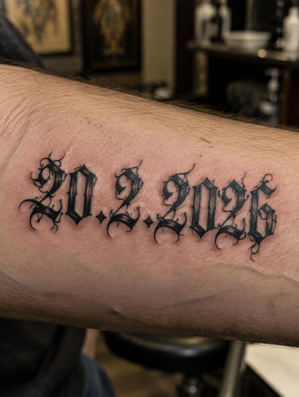 "20.2.2026" — Tattoo | AI Text Effect Generator