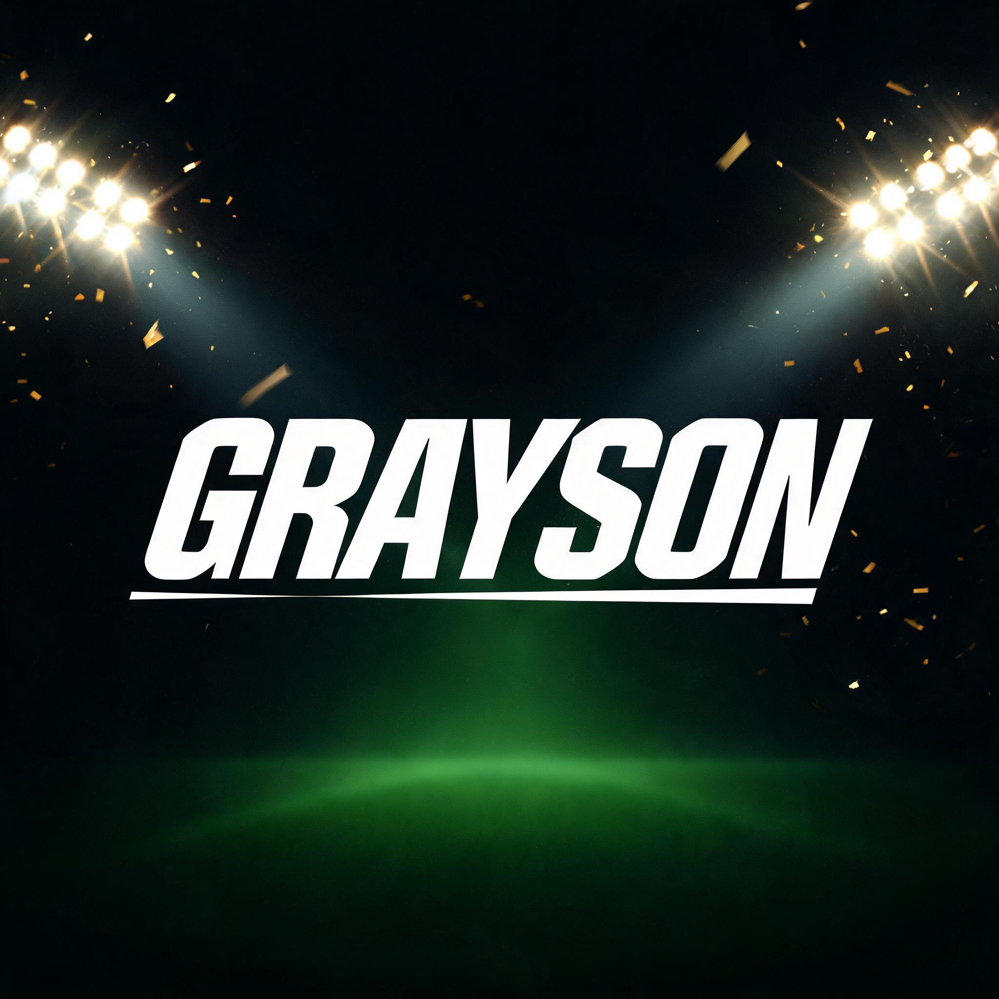 "GRAYSON" — Sports Football | AI Text Effect Generator