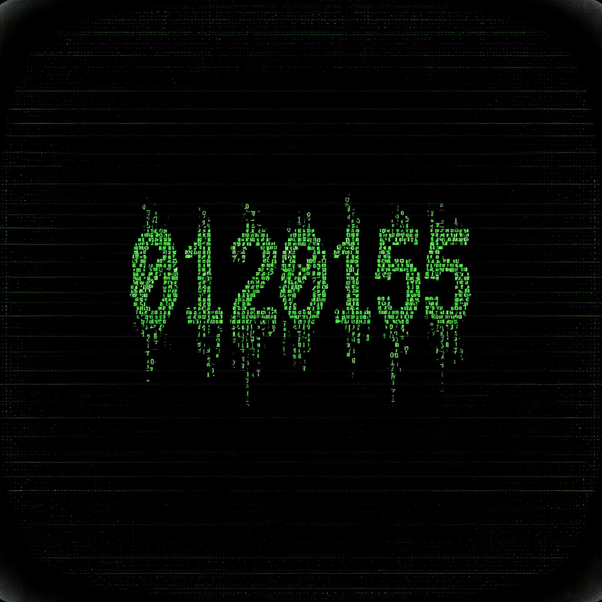 "0120155" — Cyberpunk Data Stream | AI Text Effect Generator