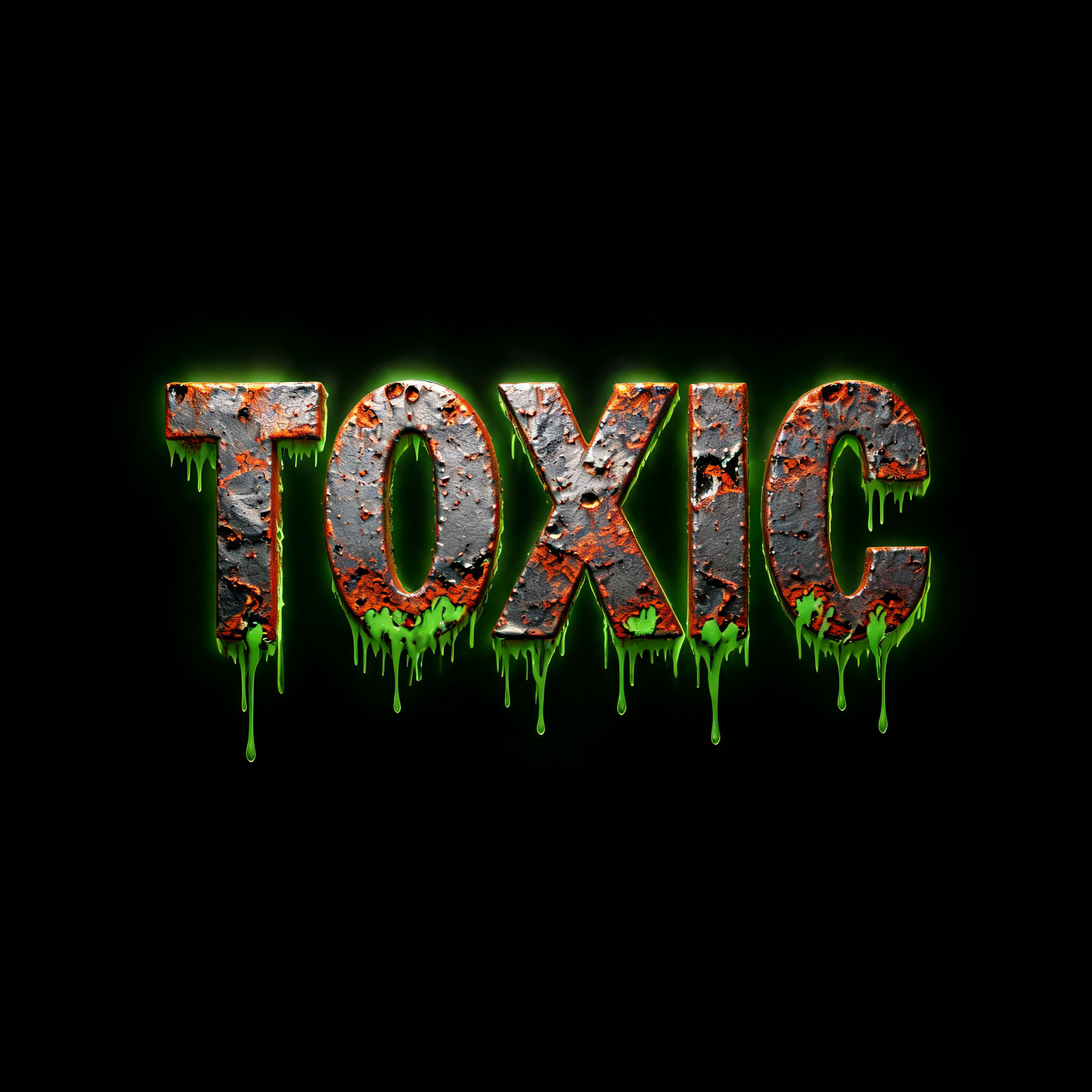 "TOXIC" — Cyberpunk Acid Rain text effect