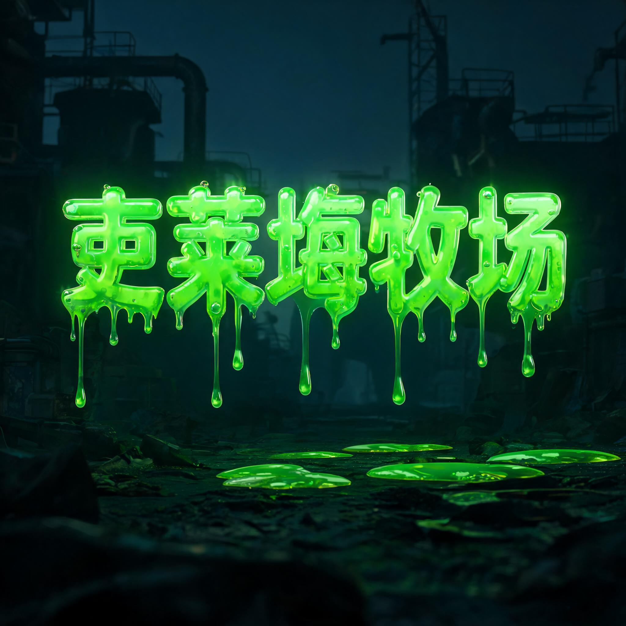 "史莱姆牧场" — Drip Font | AI Text Effect Generator