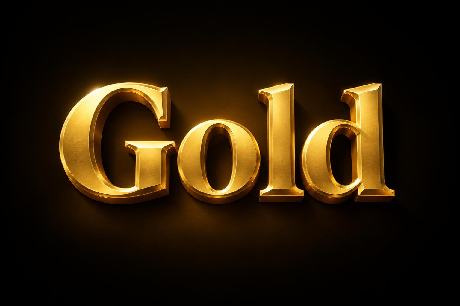 "Gold" — 3d Bold Gold | AI Text Effect Generator