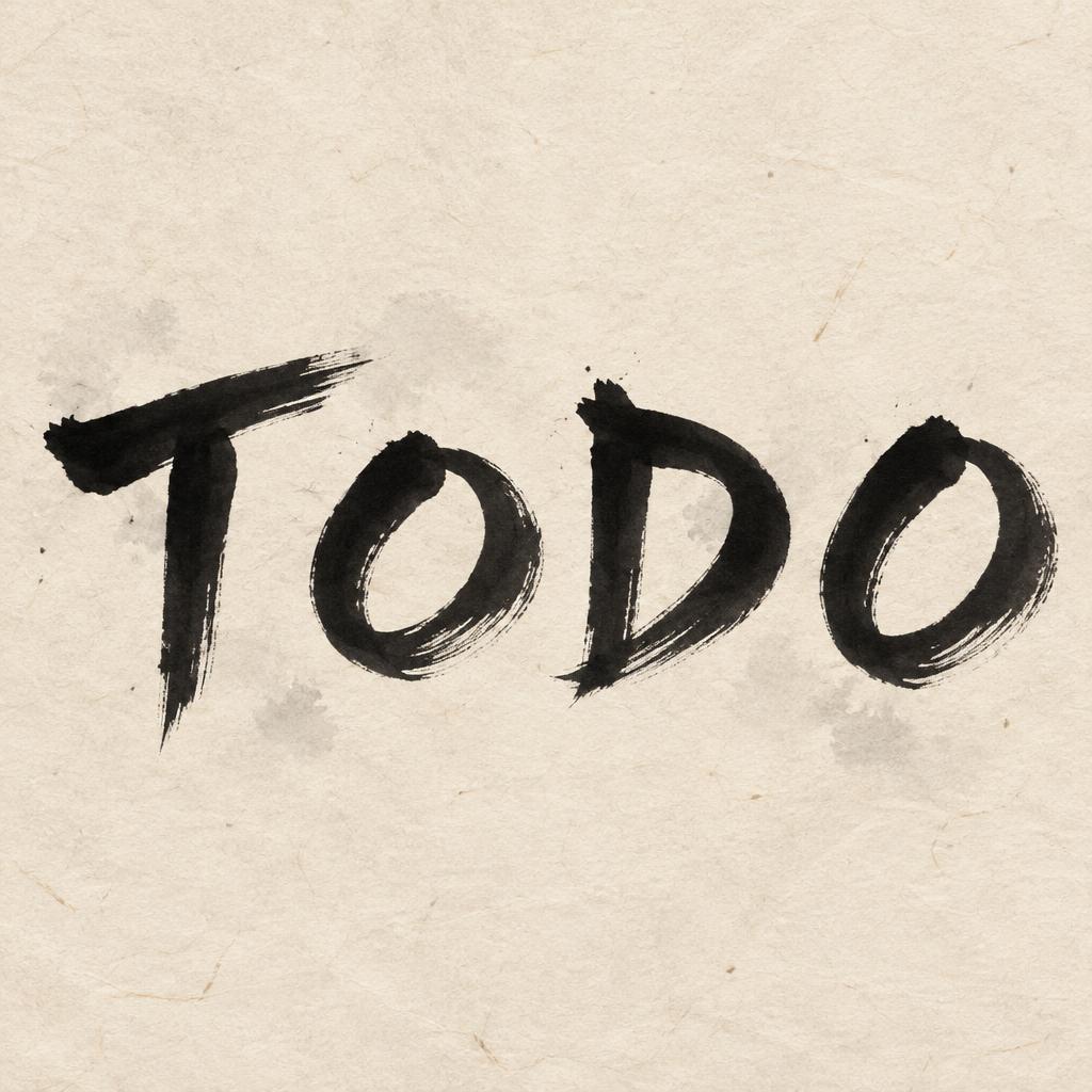"TODO" — Brush Japanese Ink | AI Text Effect Generator