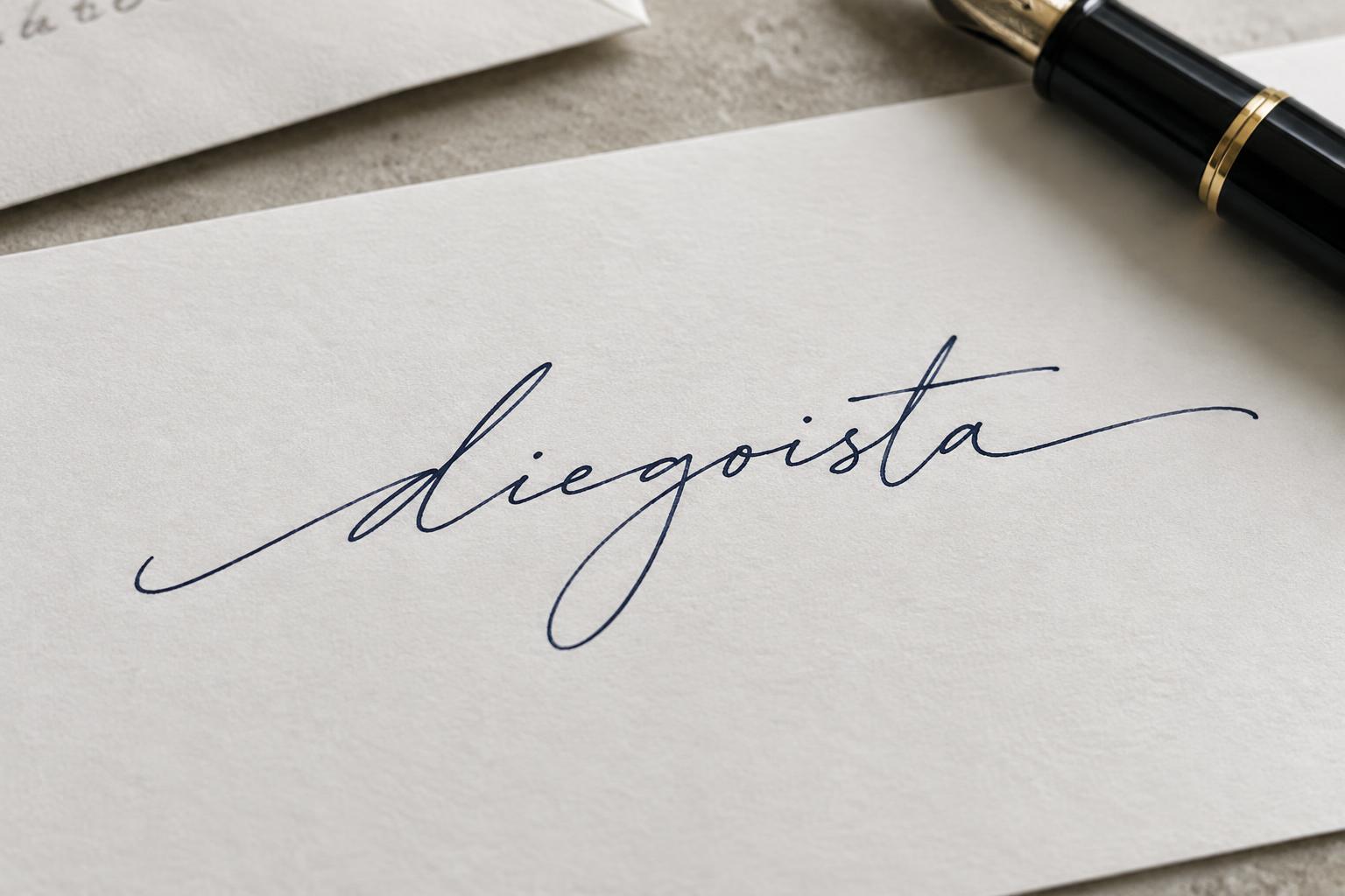 "diegoista" — Cursive Signature | AI Text Effect Generator