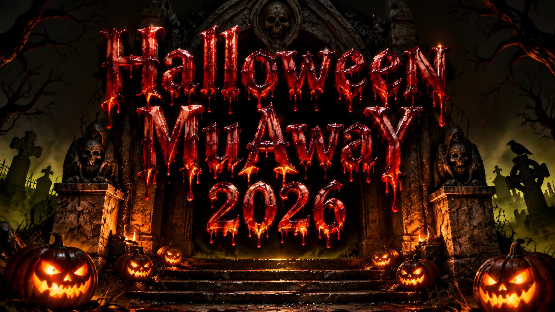 "Halloween MuAwaY 2026" — Horror text effect