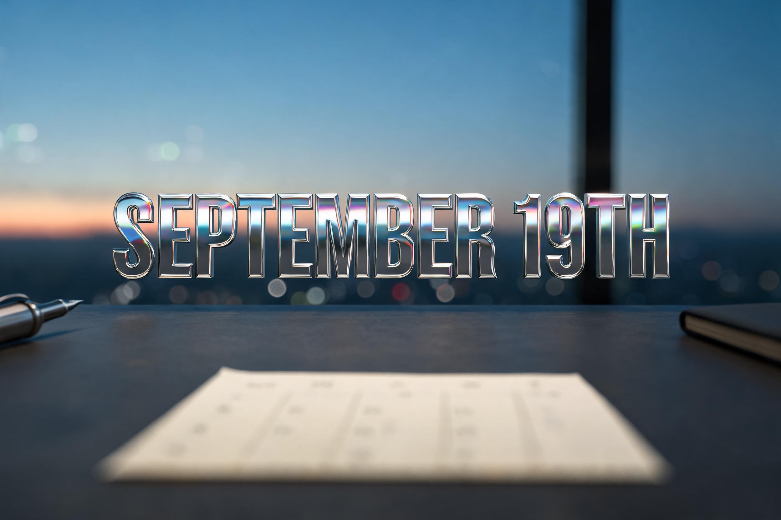 "SEPTEMBER 19TH" —  | AI Text Effect Generator
