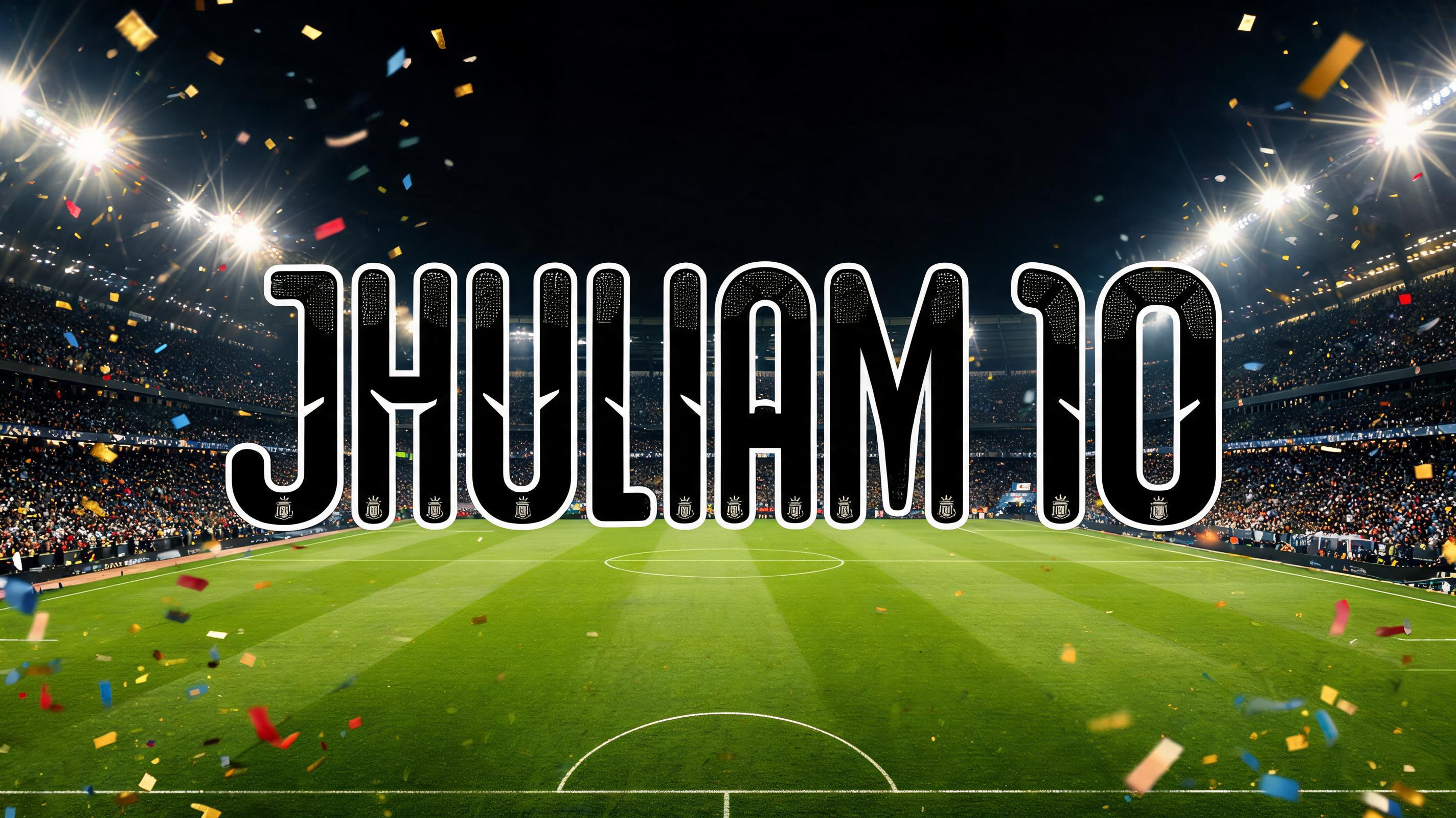"JHULIAM 10" — Sports Football | AI Text Effect Generator