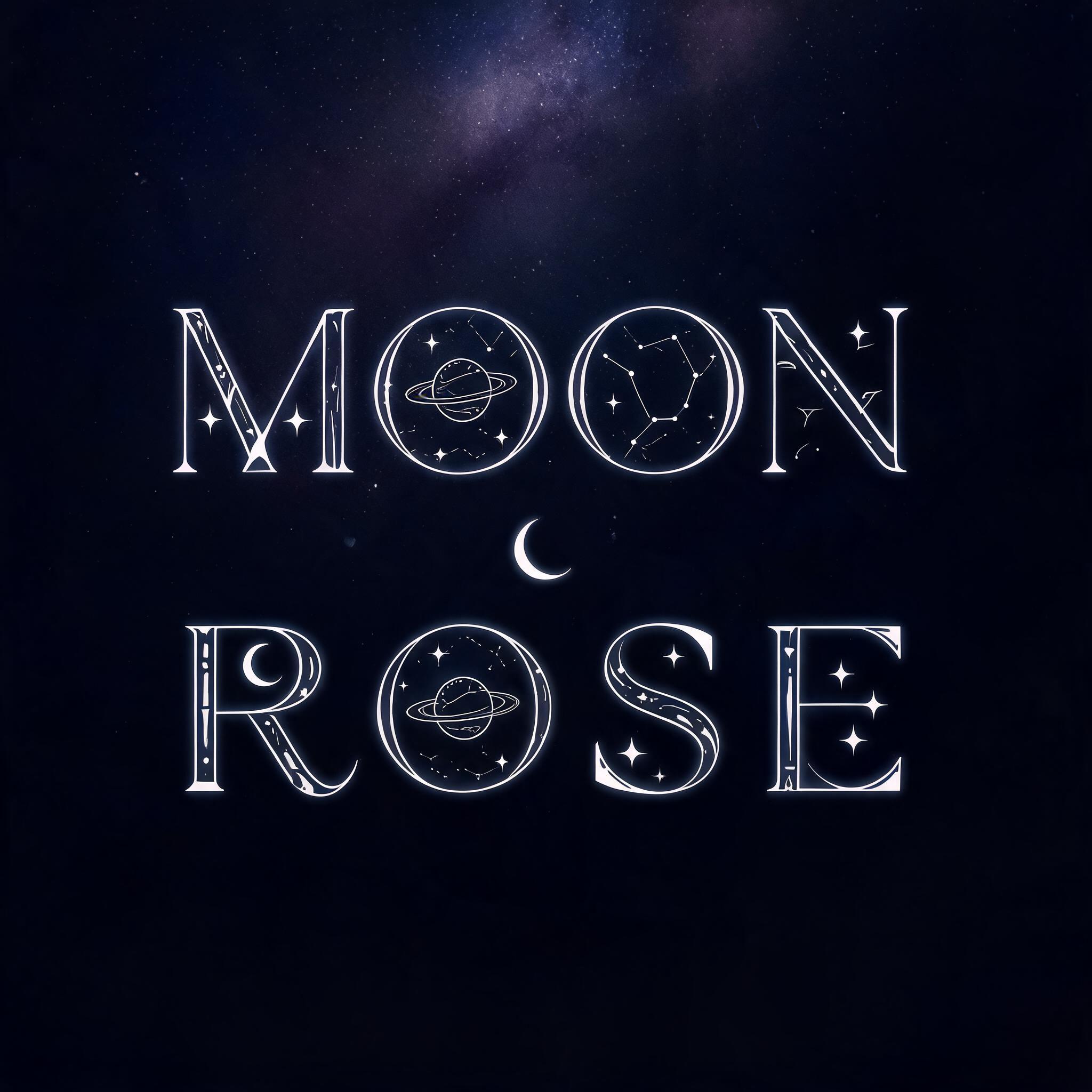 "Moon Rose" — Celestial Symbol | AI Text Effect Generator