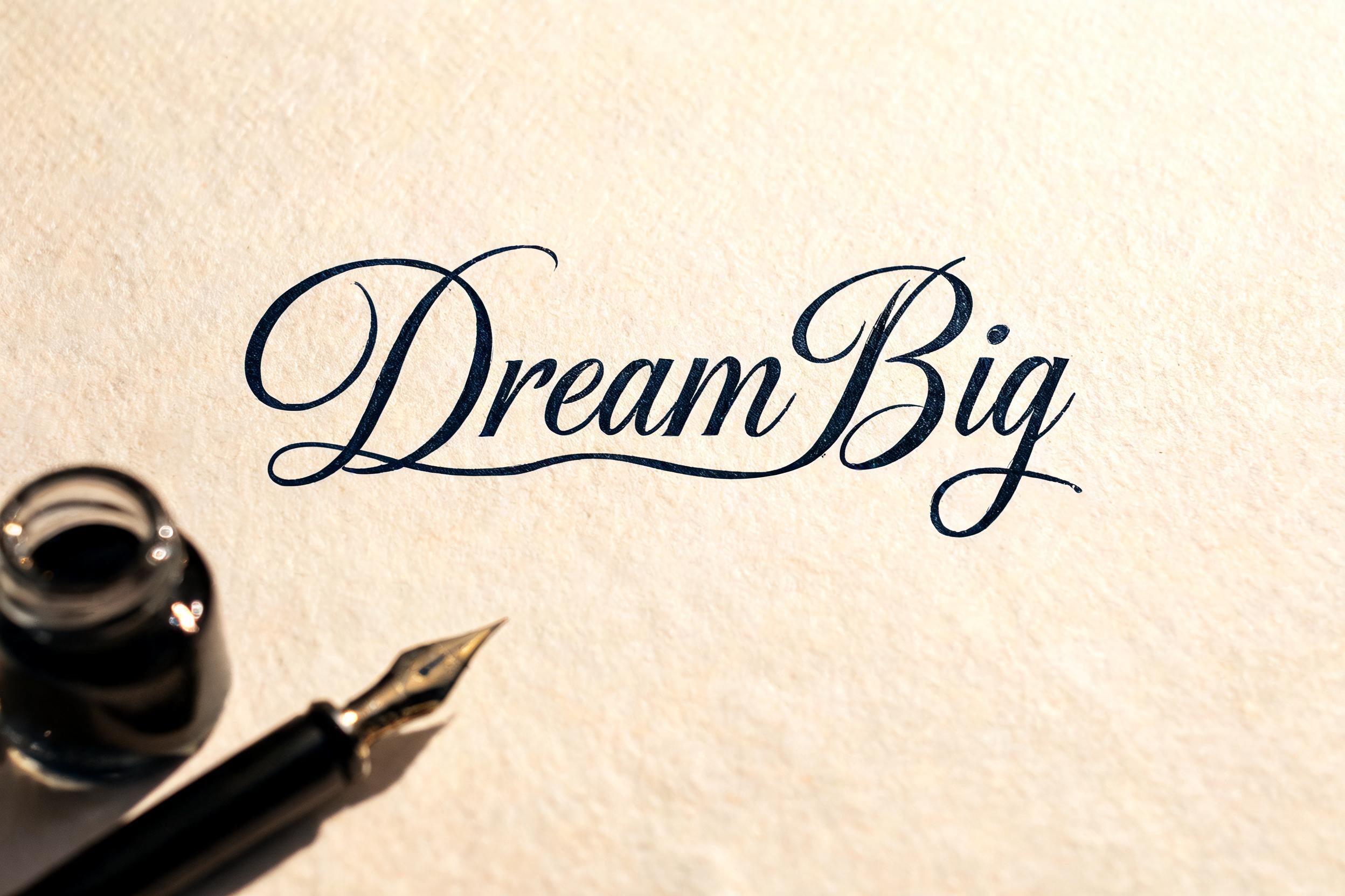 "Dream Big" — Cursive | AI Text Effect Generator