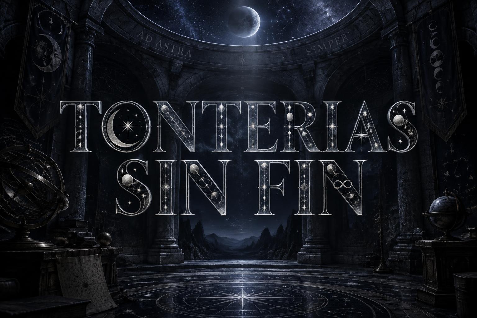 "TONTERIAS SIN FIN" — Celestial Symbol | AI Text Effect Generator