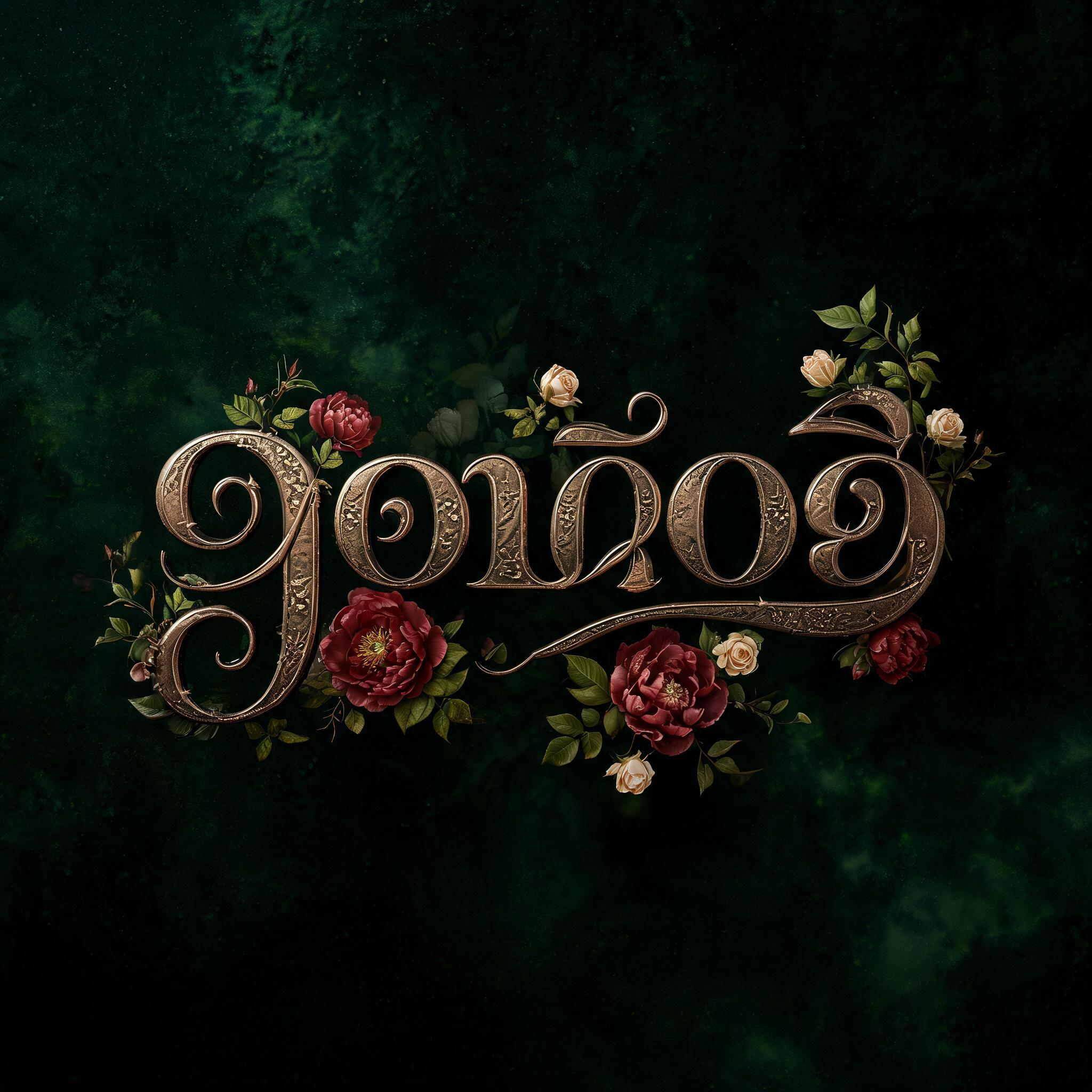 "ရှေးပန်းဒေဝီ" — Floral | AI Text Effect Generator