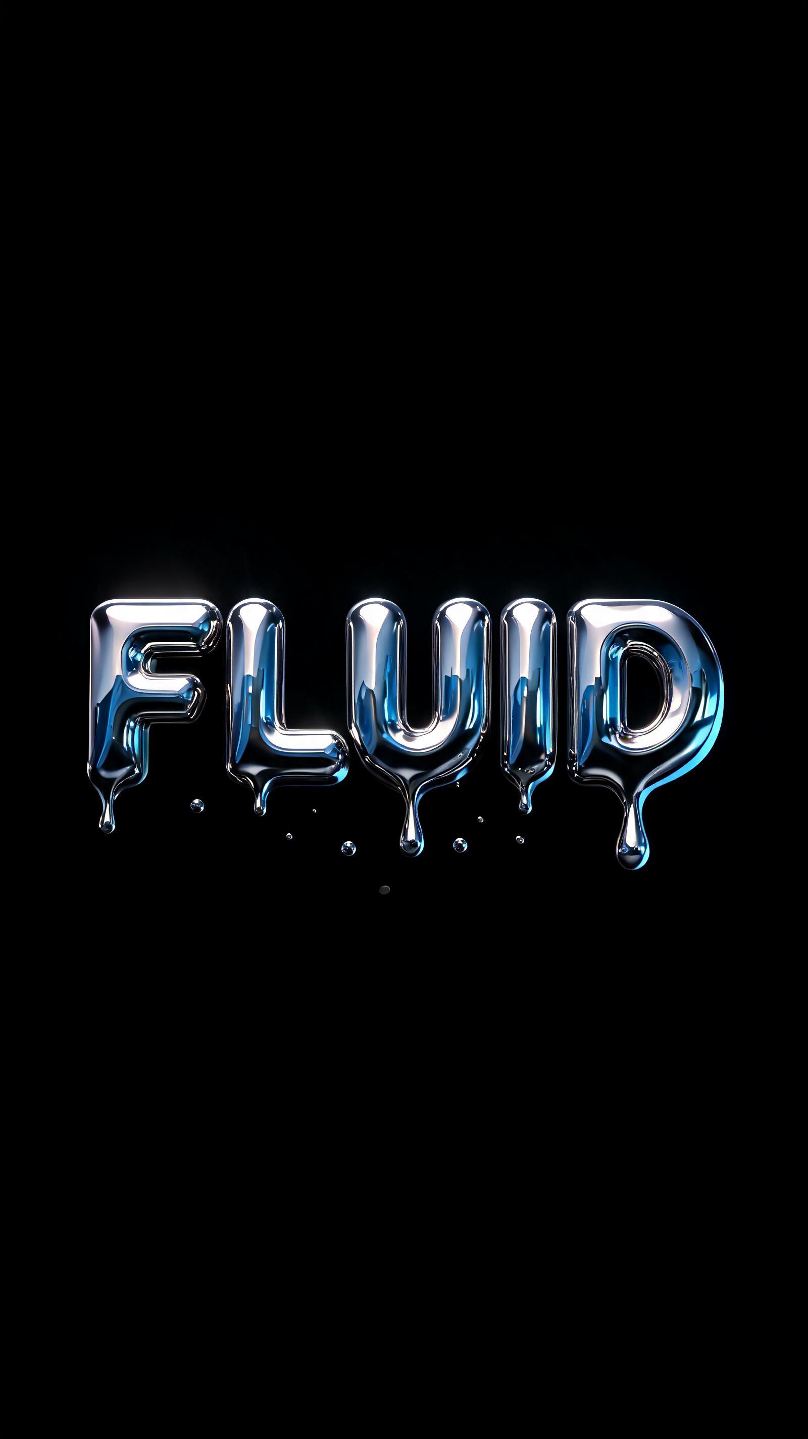 "FLUID" — Chrome Metal 3d | AI Text Effect Generator