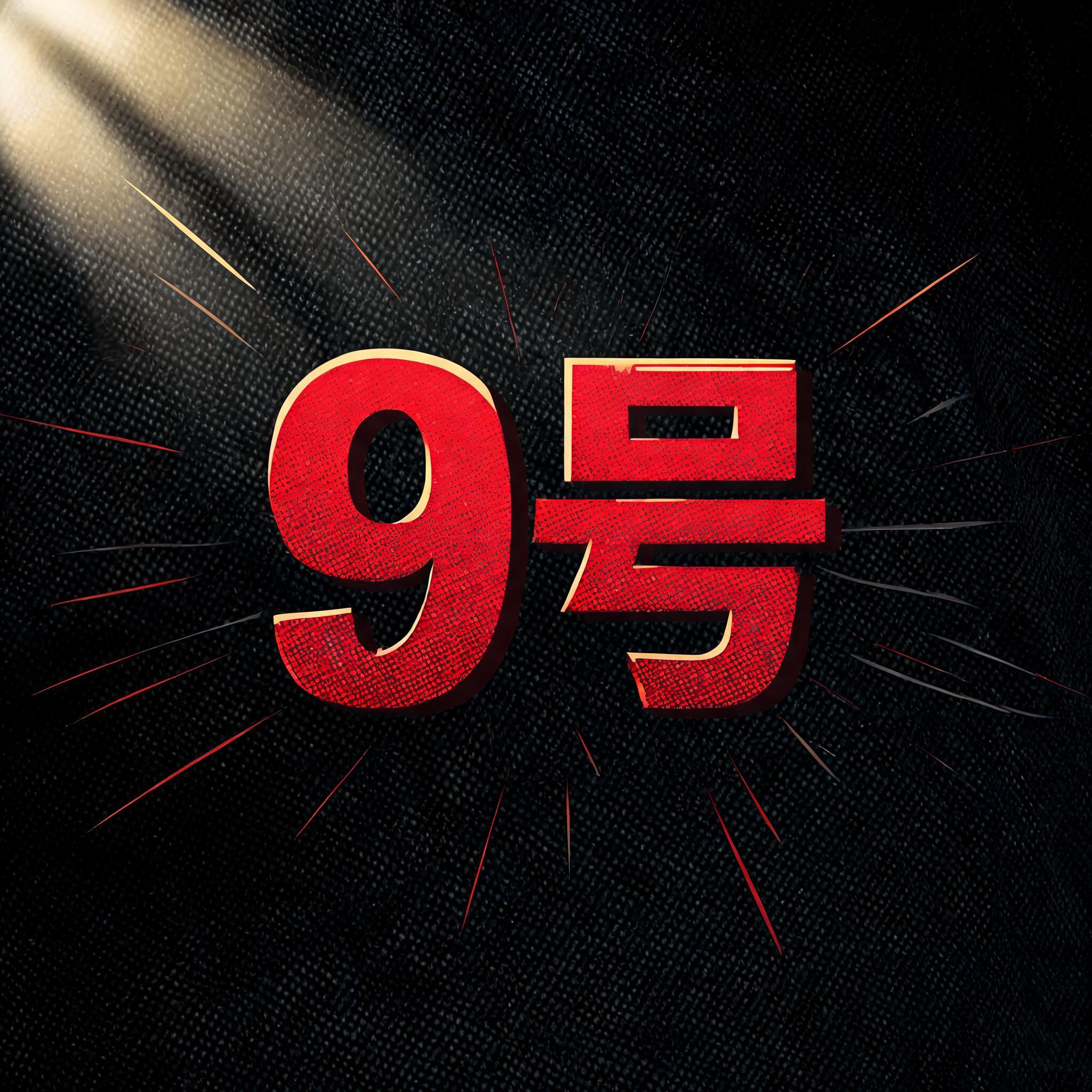 "9号" — Sports text effect