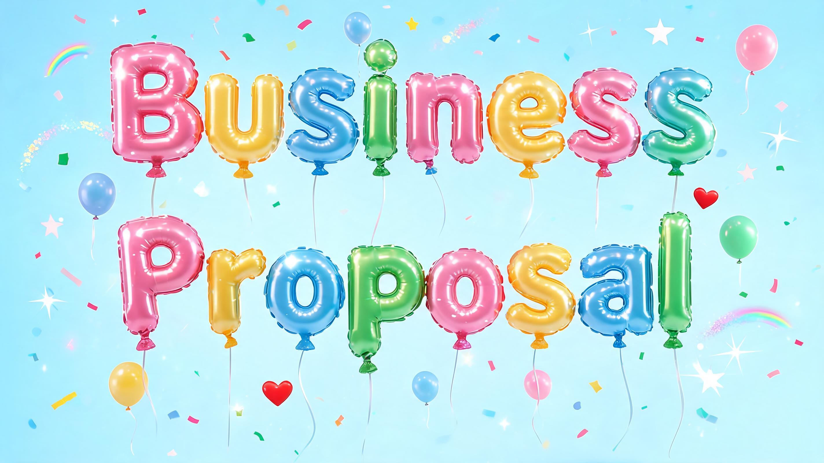 "Business Proposal" — Kids Gift text effect