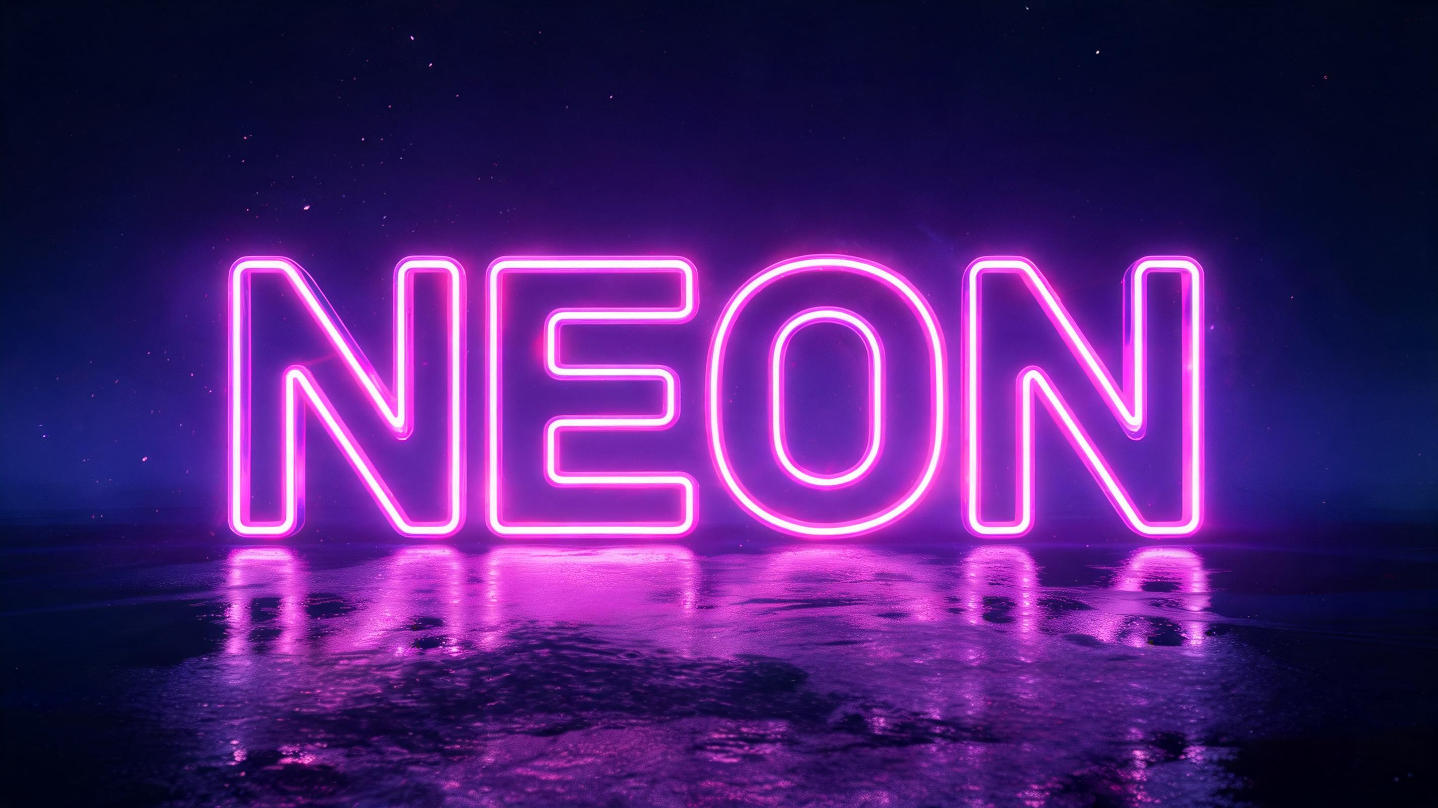 "NEON" — Neon Outline | AI Text Effect Generator