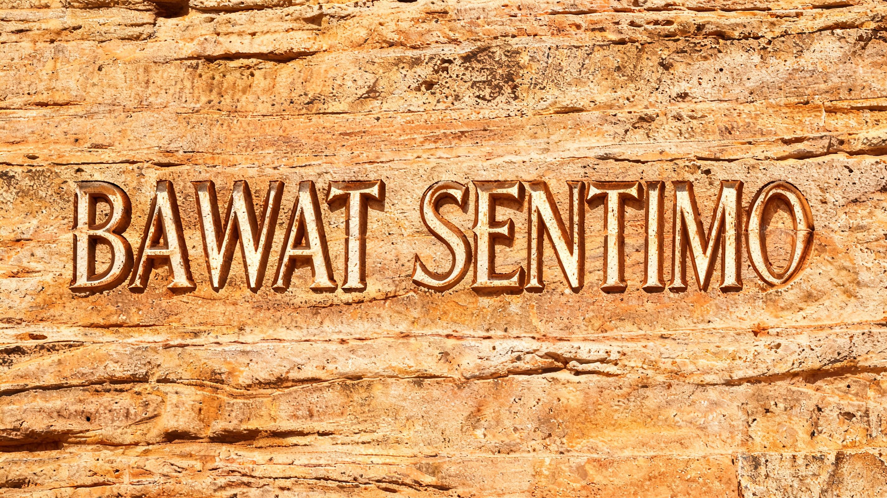"BAWAT SENTIMO" — Sand Stone | AI Text Effect Generator