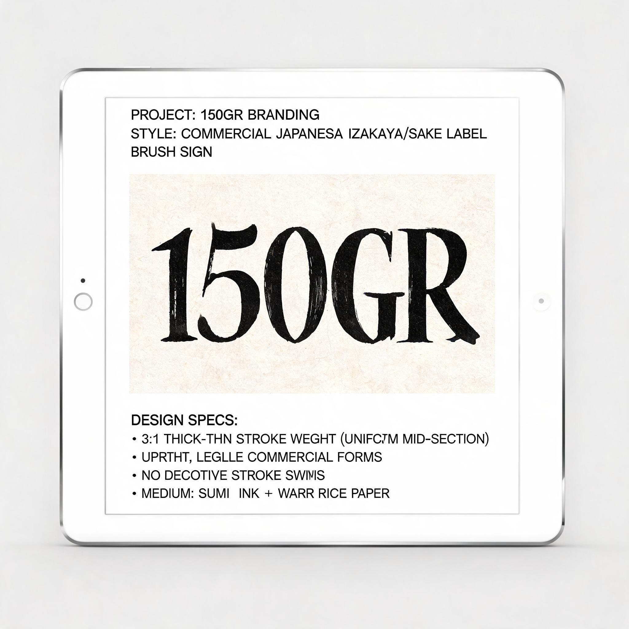 "150GR" — Brush Chinese Ink | AI Text Effect Generator