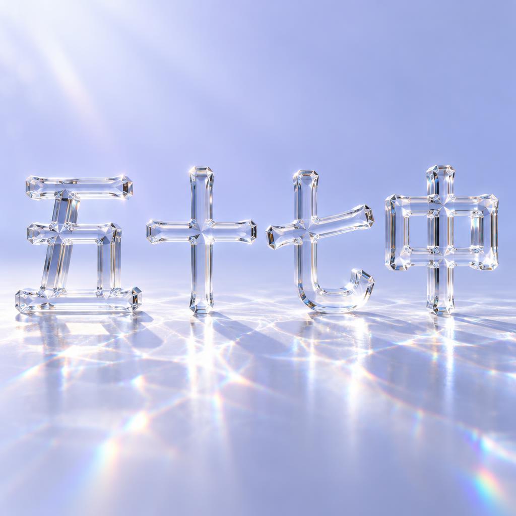 "五十七中" — Glass | AI Text Effect Generator