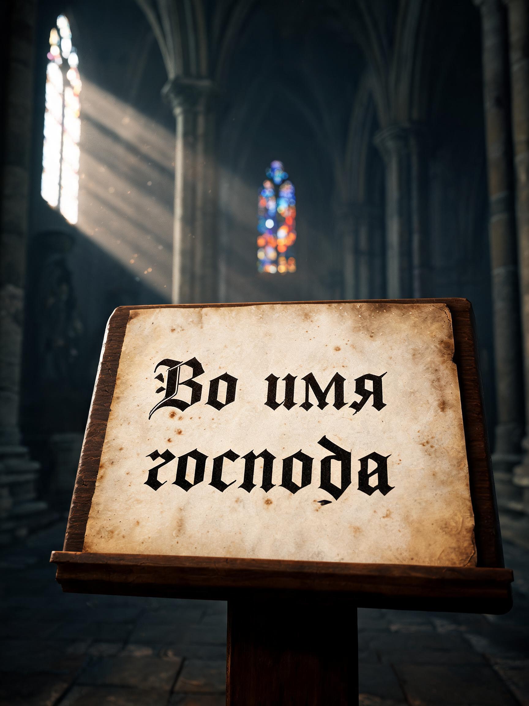 "Во имя господа" —  | AI Text Effect Generator