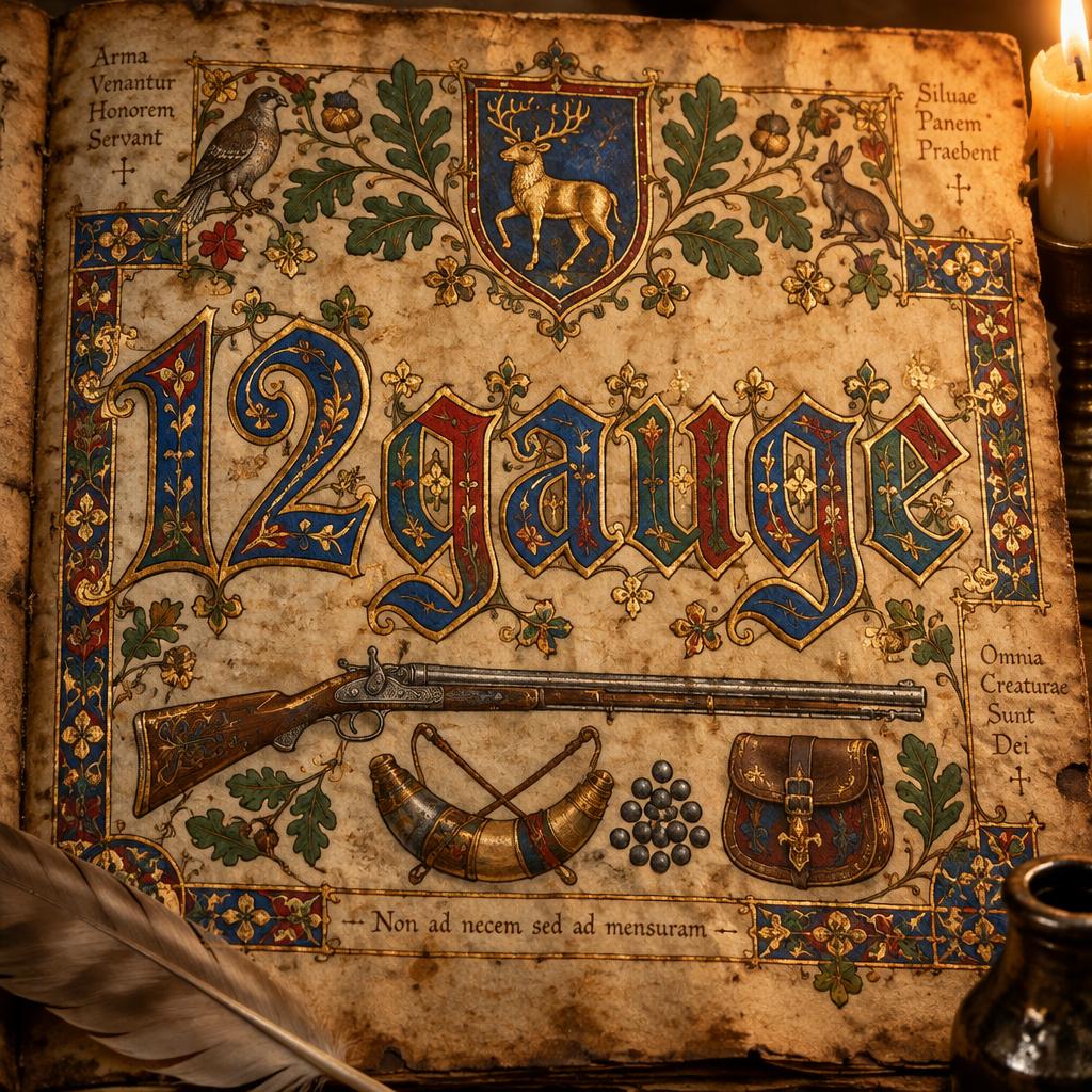 "12gauge" — Medieval | AI Text Effect Generator