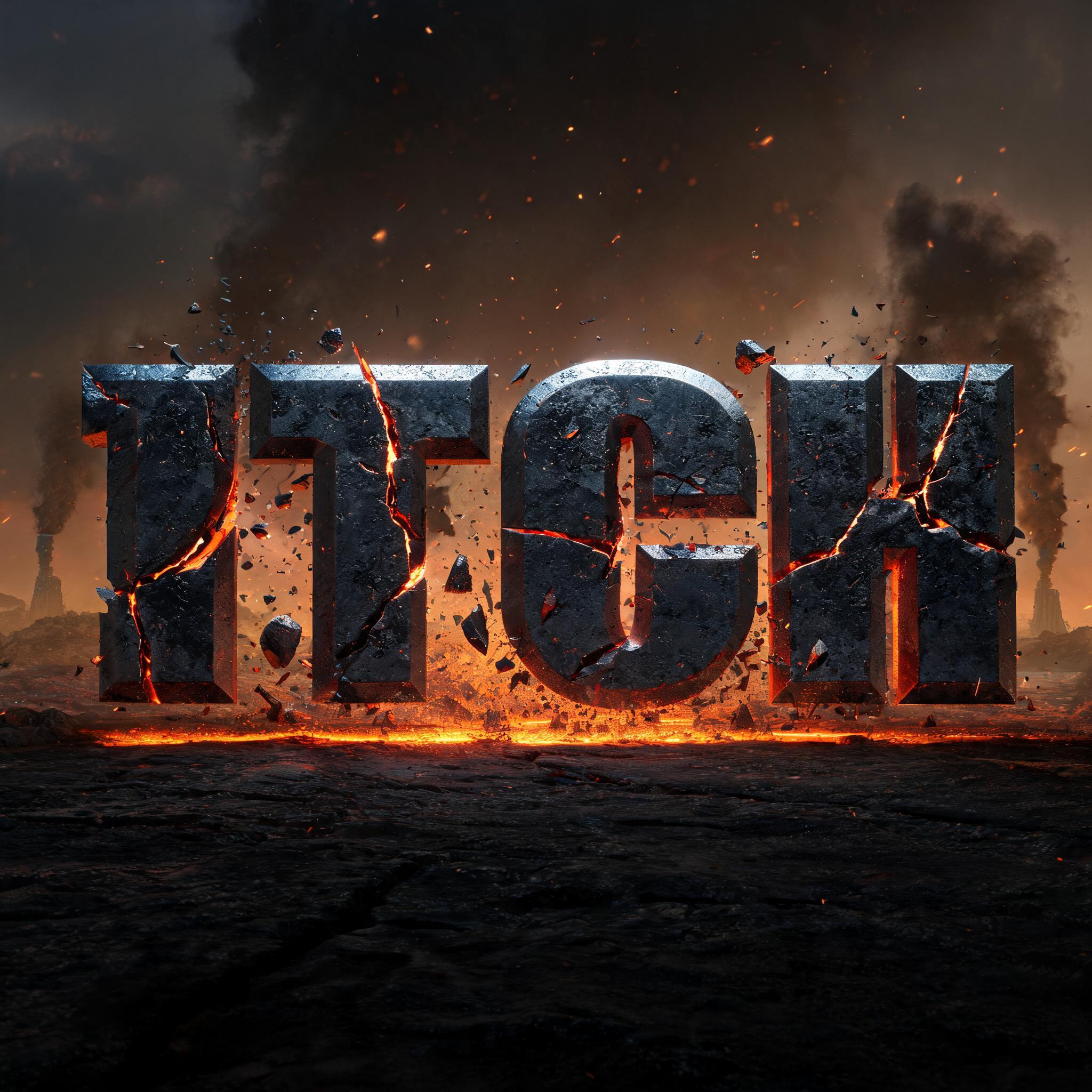 "ITCH" — Post Apocalyptic text effect
