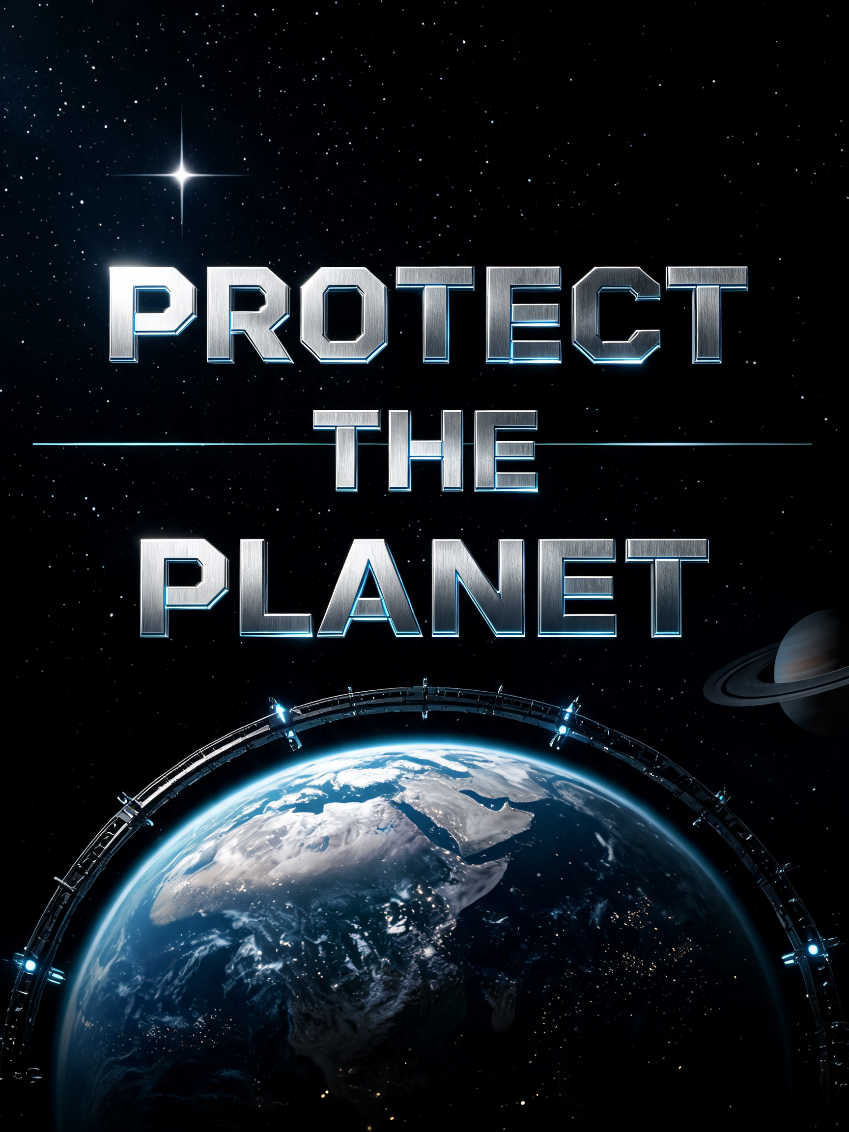 "Protect the Planet" — Cinematic Scifi text effect