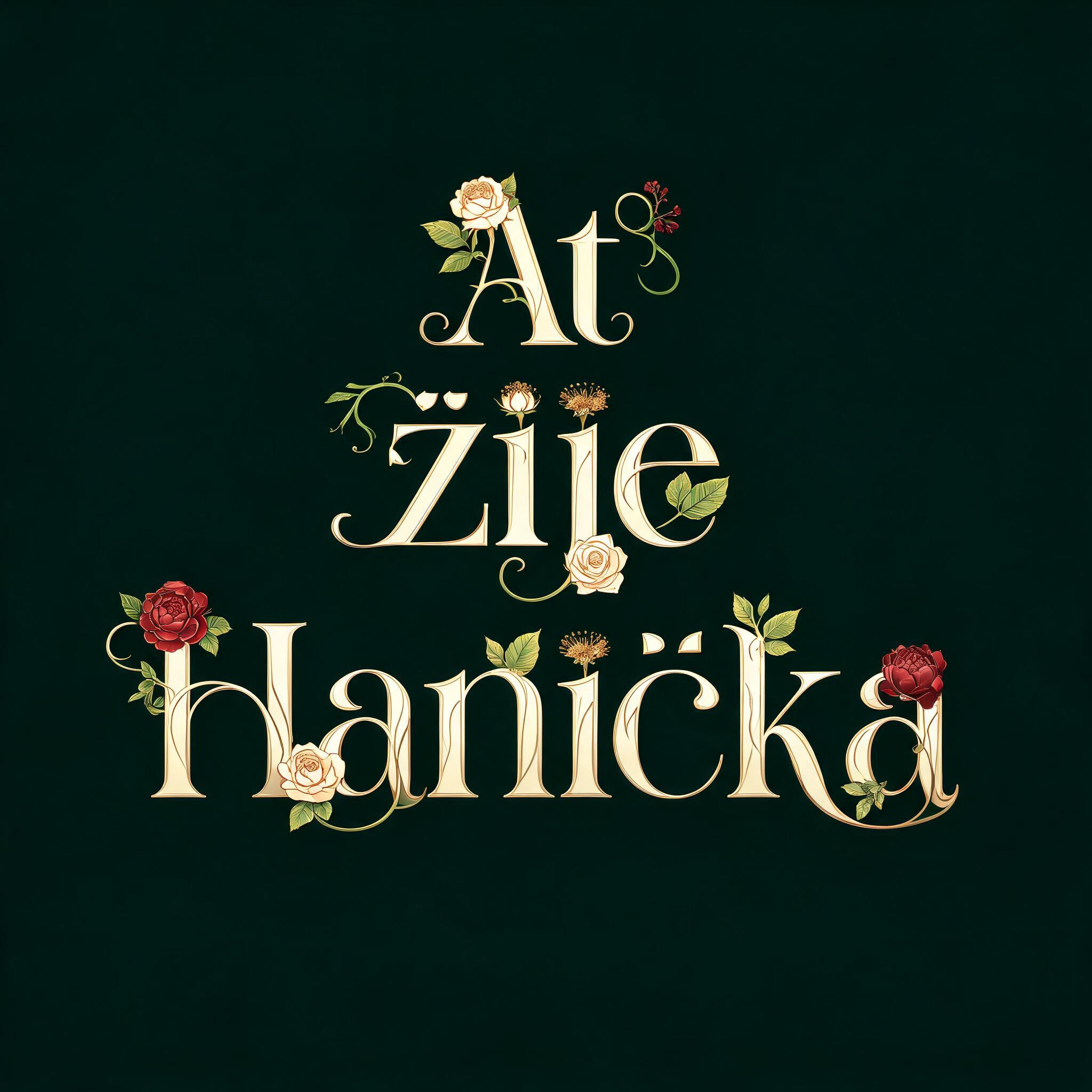 "Ať žije Hanička" — Floral | AI Text Effect Generator