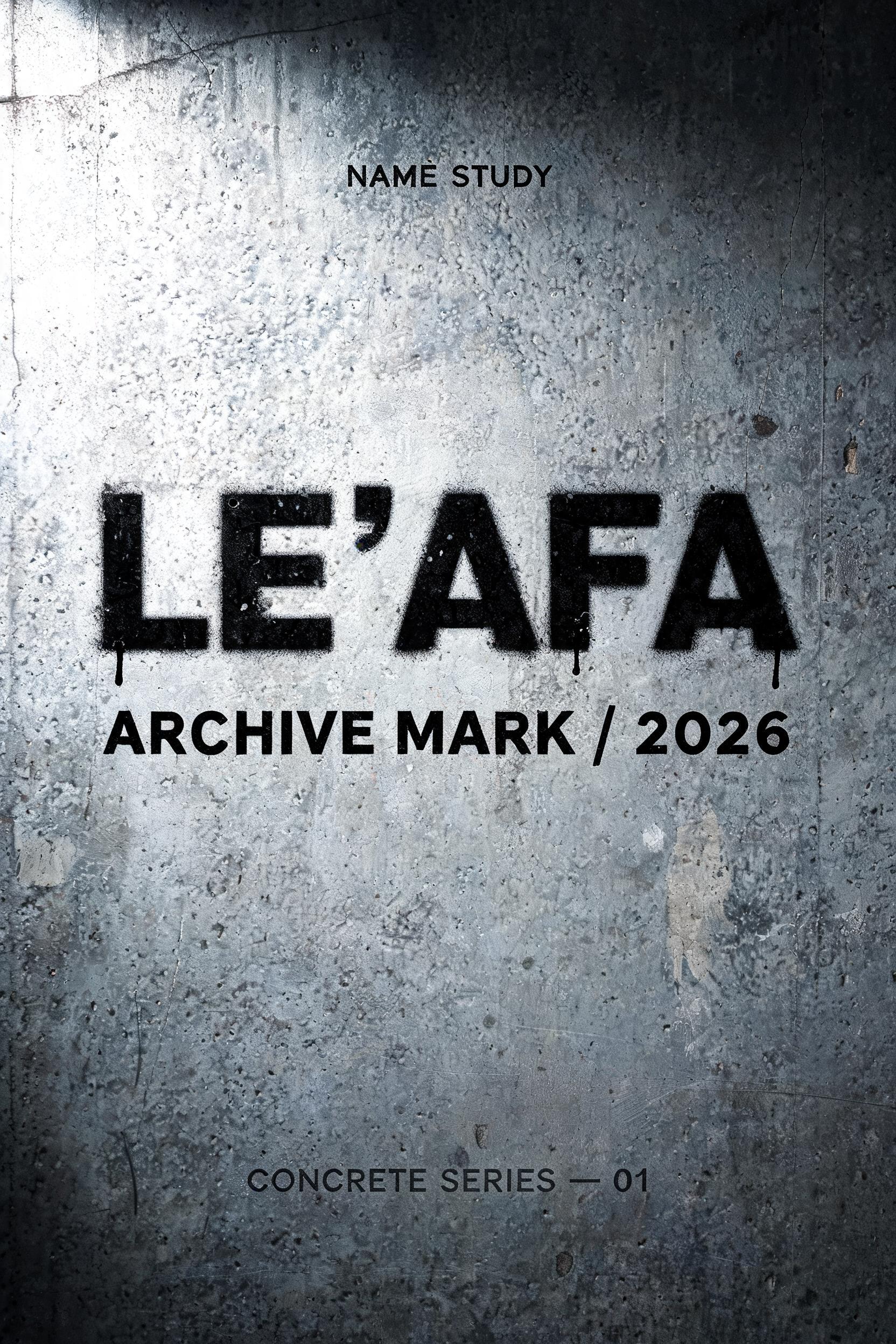 "Le'afa" — Stencil | AI Text Effect Generator