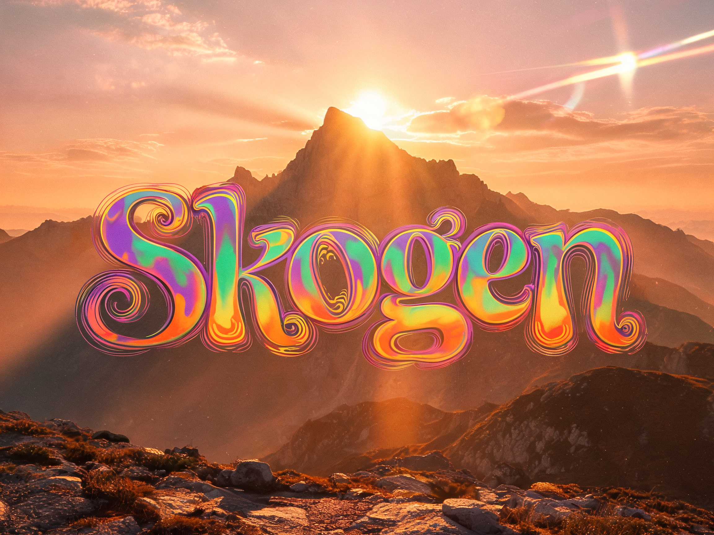 "Skogen" — Psychedelic text effect