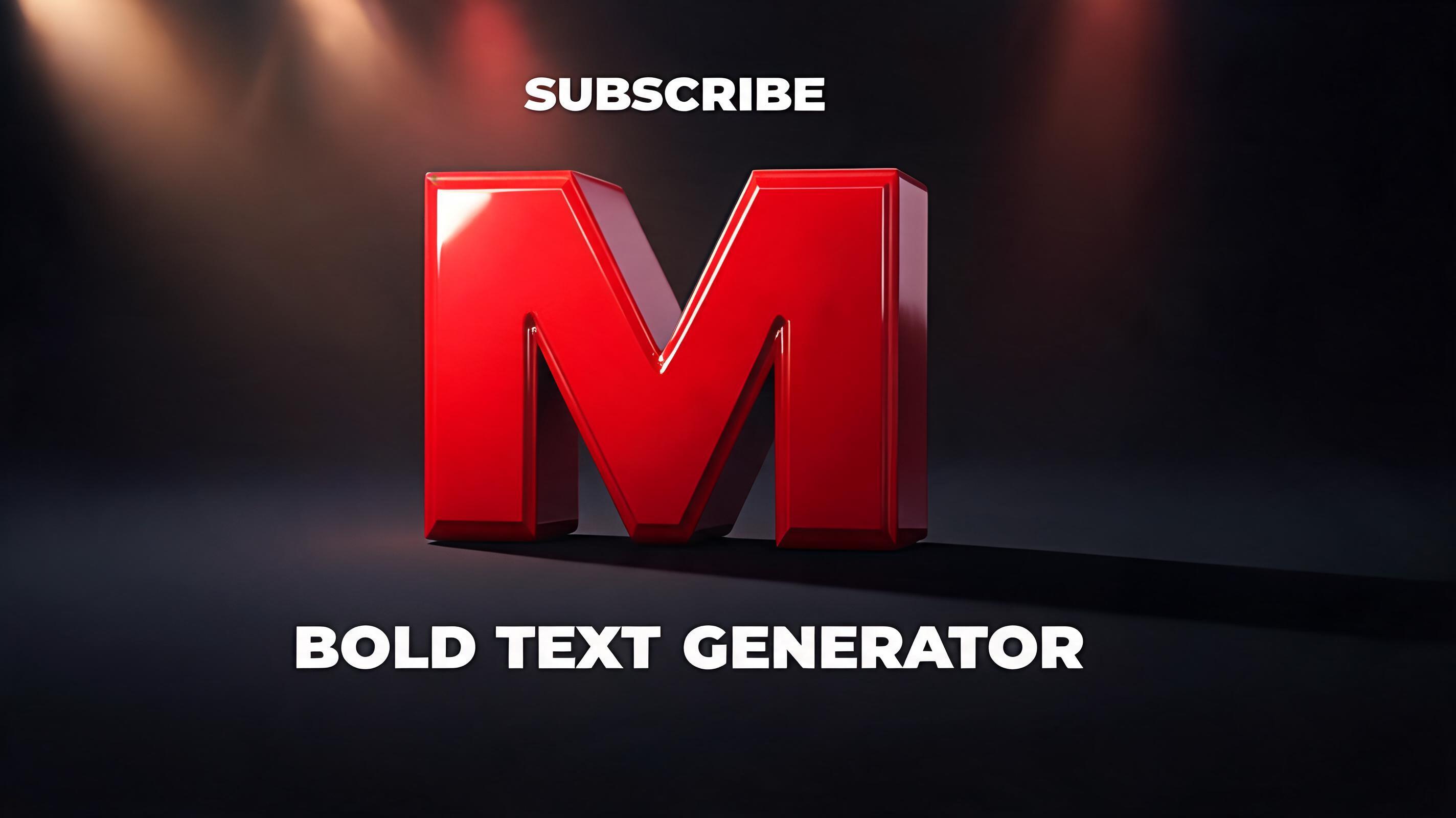 "M" — 3d Bold | AI Text Effect Generator