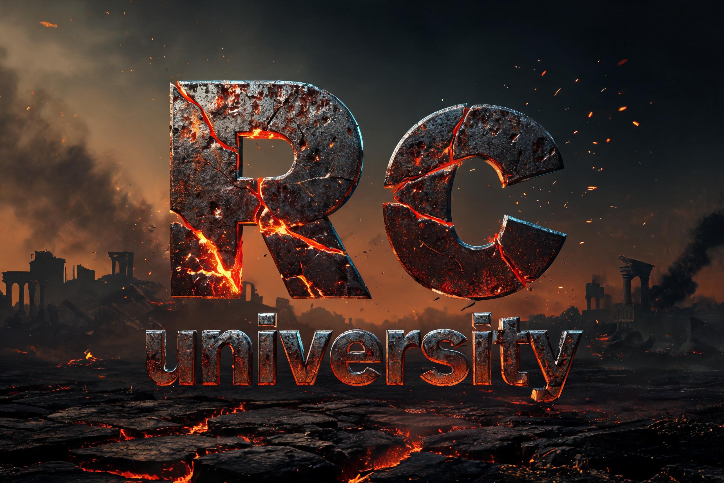 "R c university " — Post Apocalyptic | AI Text Effect Generator